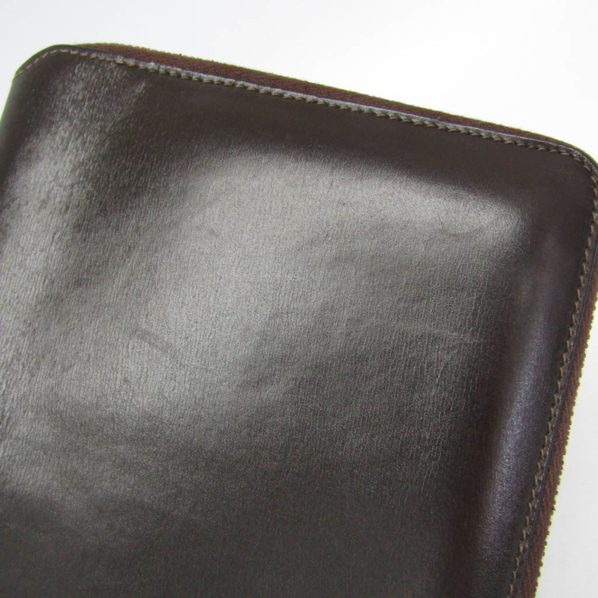 Hermes Hermes Charlie Travel Case Men,Women Box Calf Leather Long Wallet (bi-fold) Dark Brown Size ONE SIZE - 10 Thumbnail