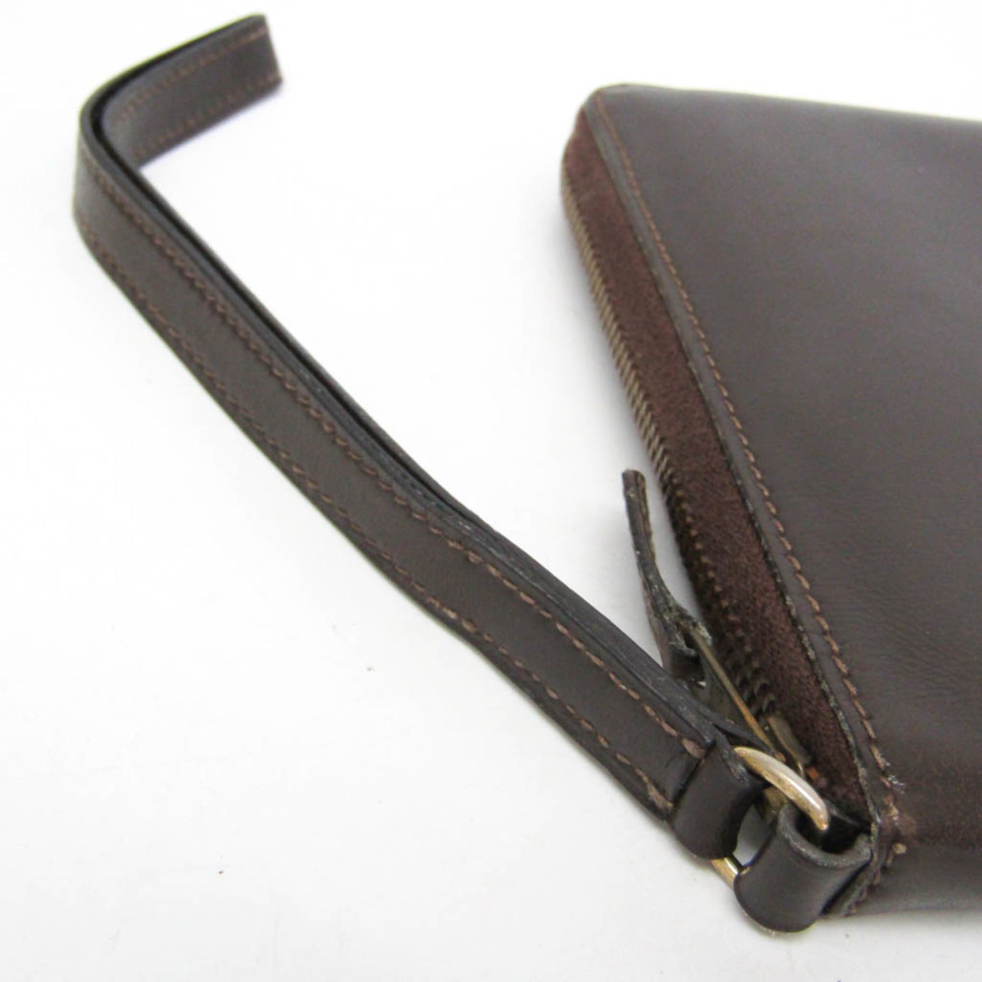 Hermes Hermes Charlie Travel Case Men,Women Box Calf Leather Long Wallet (bi-fold) Dark Brown Size ONE SIZE - 8 Thumbnail