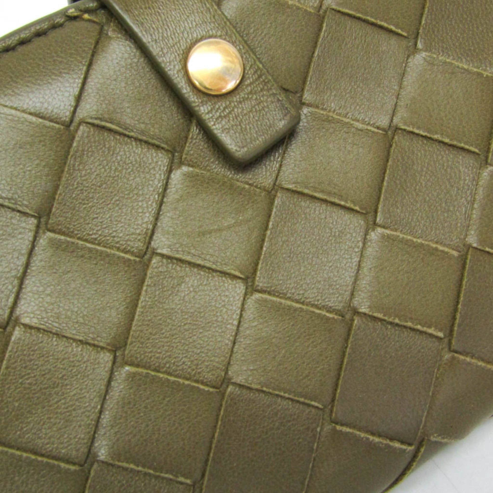 Bottega Veneta Bottega Veneta Intrecciato Men,Women Leather Wallet (bi-fold) Khaki Size ONE SIZE - 6 Thumbnail