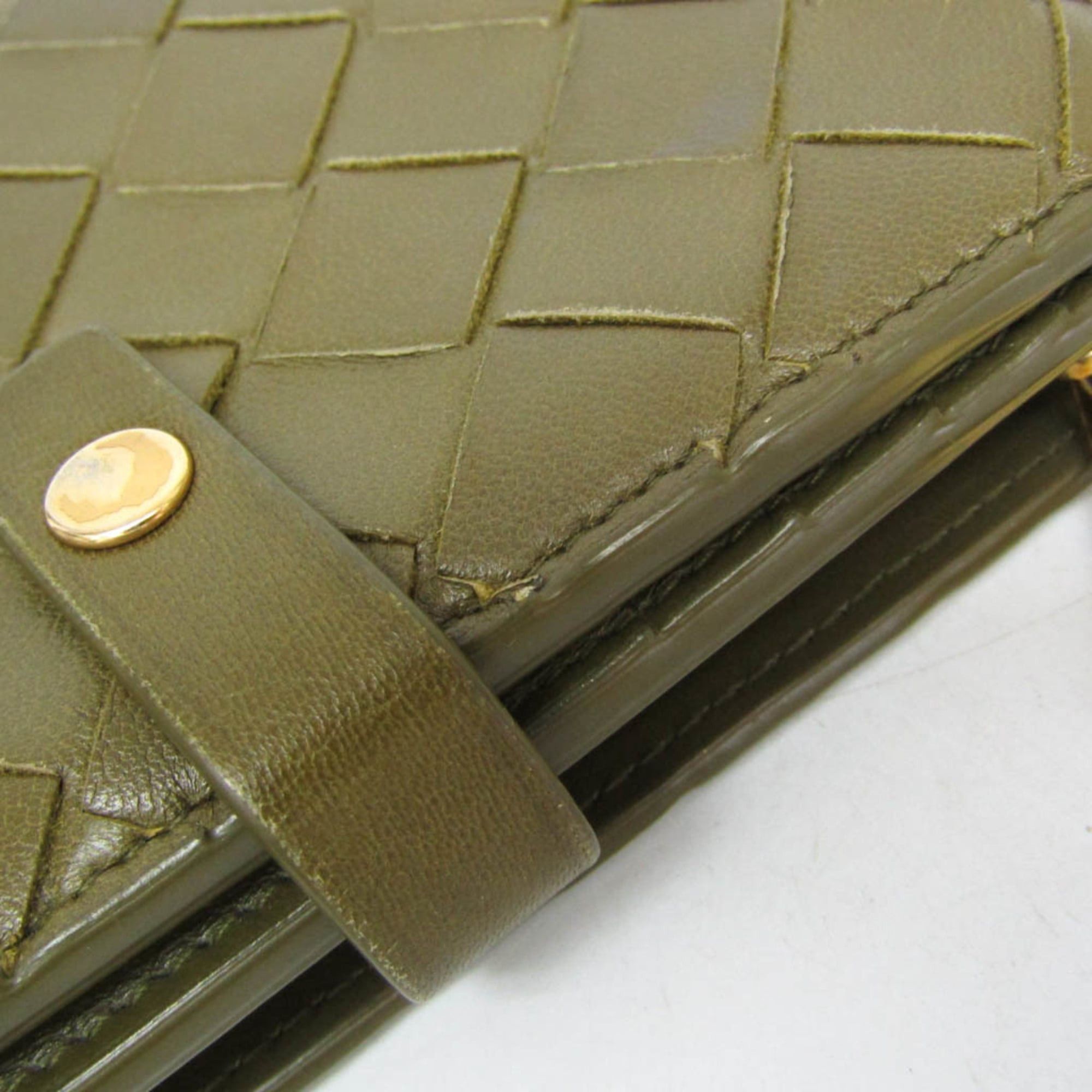 Bottega Veneta Bottega Veneta Intrecciato Men,Women Leather Wallet (bi-fold) Khaki Size ONE SIZE - 11 Thumbnail