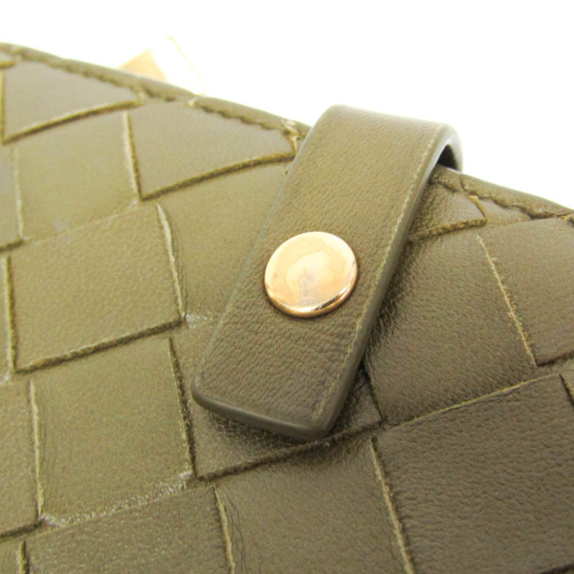 Bottega Veneta Bottega Veneta Intrecciato Men,Women Leather Wallet (bi-fold) Khaki Size ONE SIZE - 9 Thumbnail