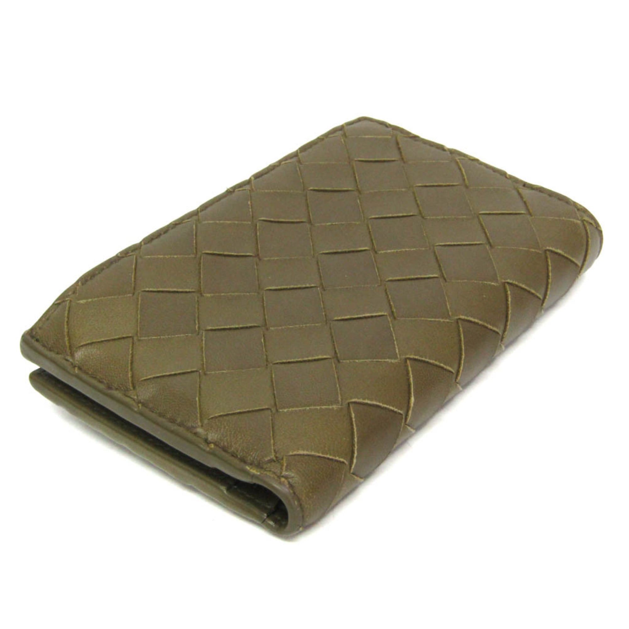 Bottega Veneta Bottega Veneta Intrecciato Men,Women Leather Wallet (bi-fold) Khaki Size ONE SIZE - 2 Thumbnail