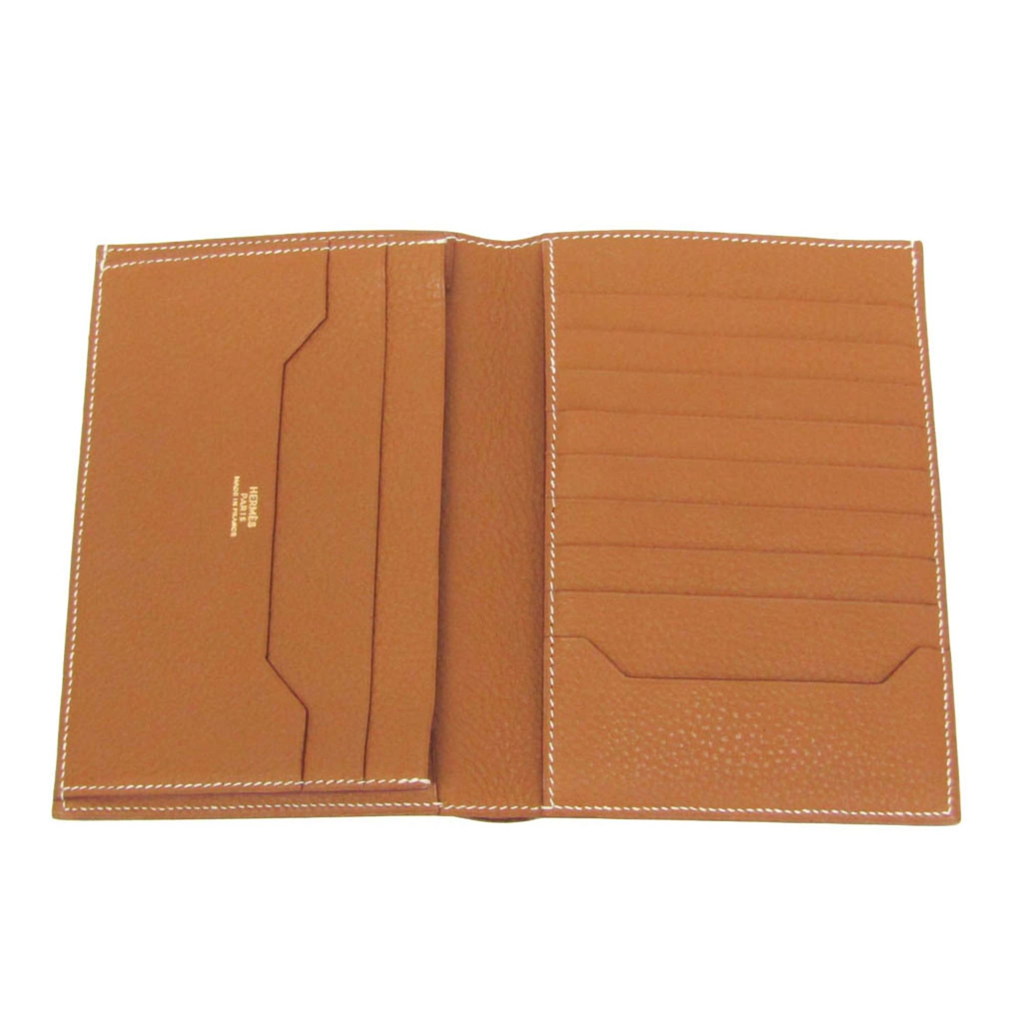 Hermes Hermes Men,Women Taurillon Clemence Leather Bill Wallet (bi-fold) Brown Size ONE SIZE - 3 Thumbnail