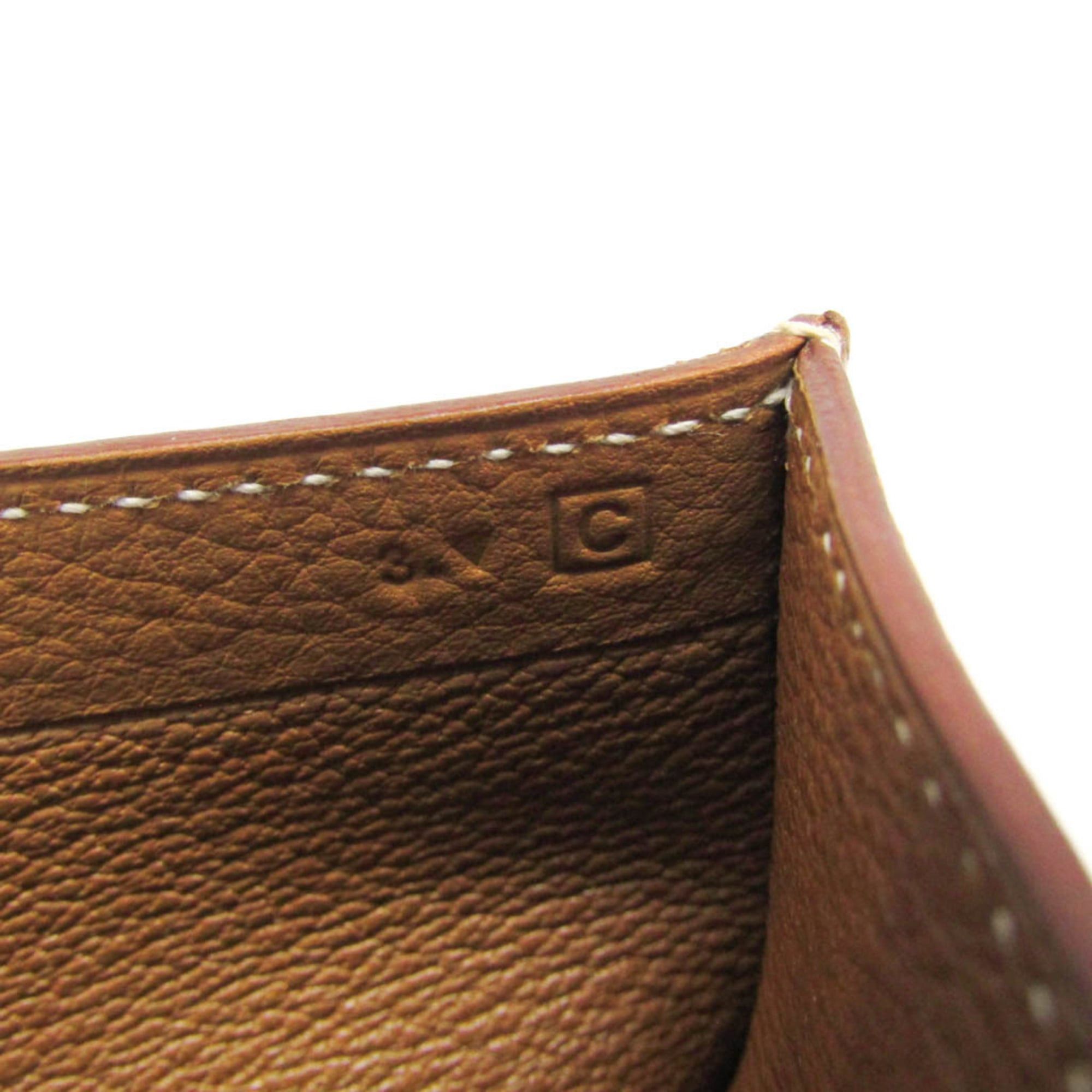 Hermes Hermes Men,Women Taurillon Clemence Leather Bill Wallet (bi-fold) Brown Size ONE SIZE - 10 Thumbnail
