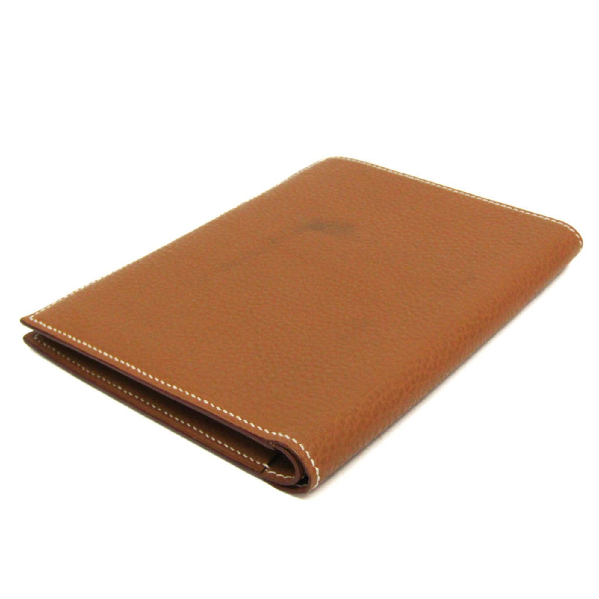 Hermes Hermes Men,Women Taurillon Clemence Leather Bill Wallet (bi-fold) Brown Size ONE SIZE - 2 Thumbnail