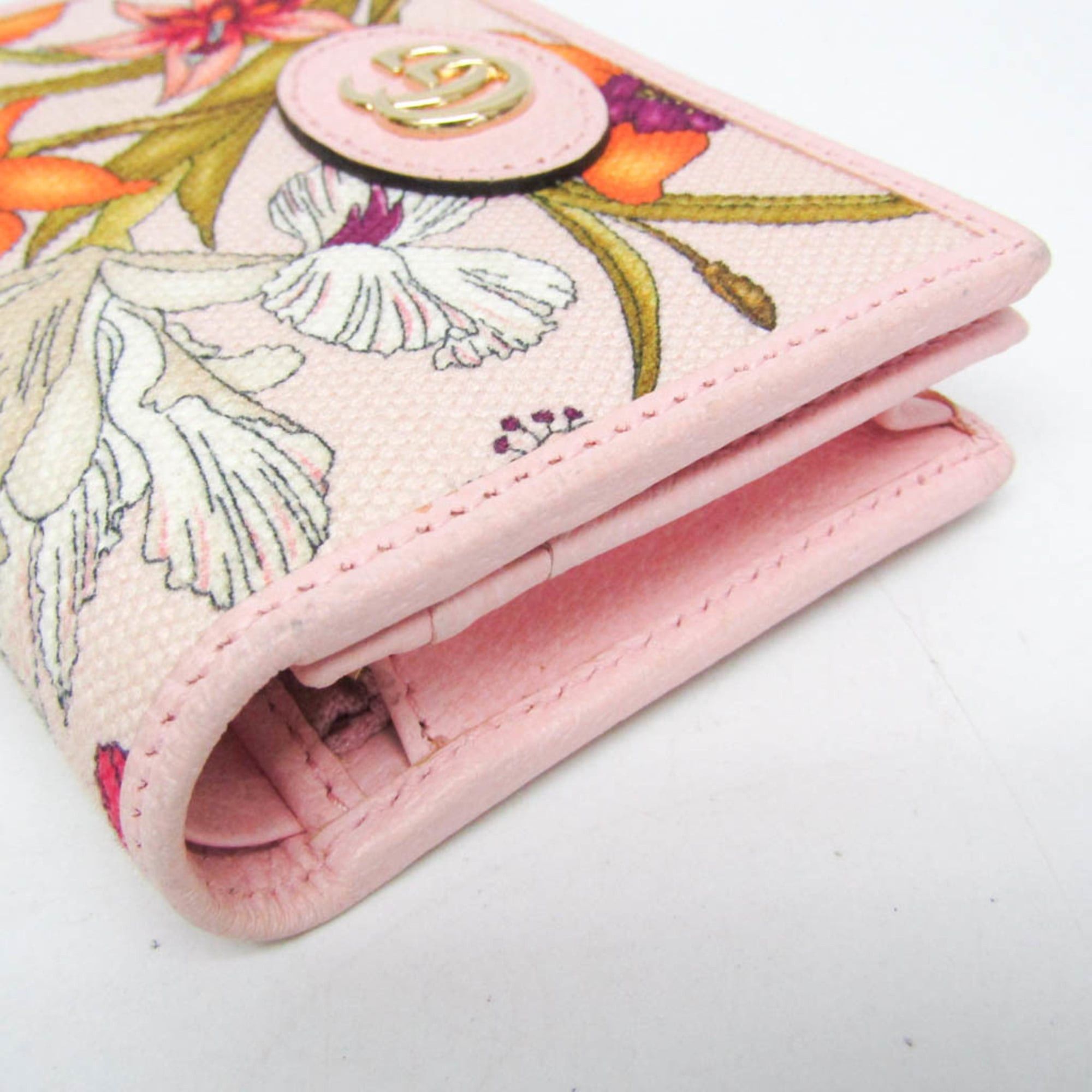 Gucci Gucci Paper Mini Wallet 391446 Women's Leather,Canvas Wallet (tri-fold) Pink Size ONE SIZE - 9 Thumbnail