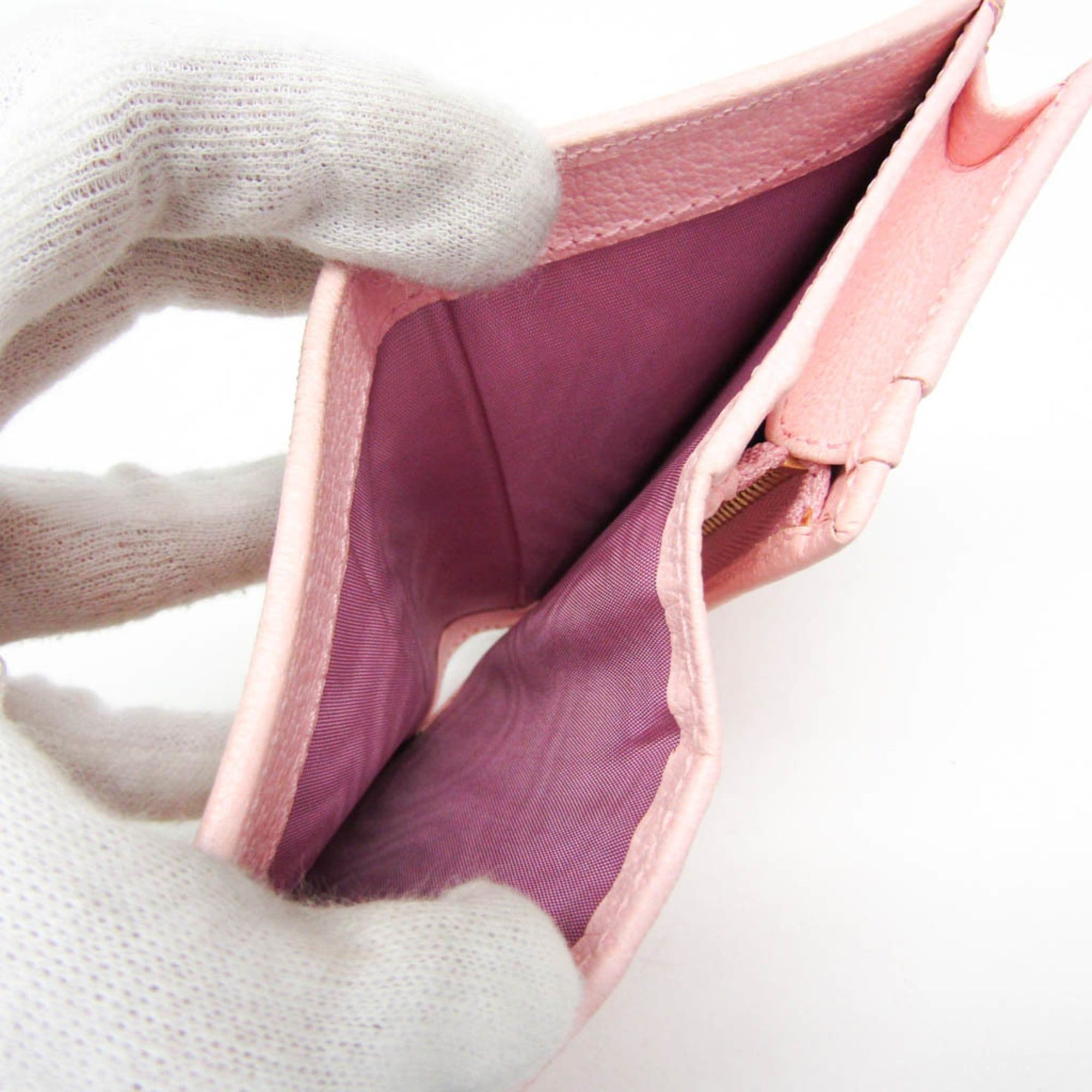 Gucci Gucci Paper Mini Wallet 391446 Women's Leather,Canvas Wallet (tri-fold) Pink Size ONE SIZE - 10 Thumbnail