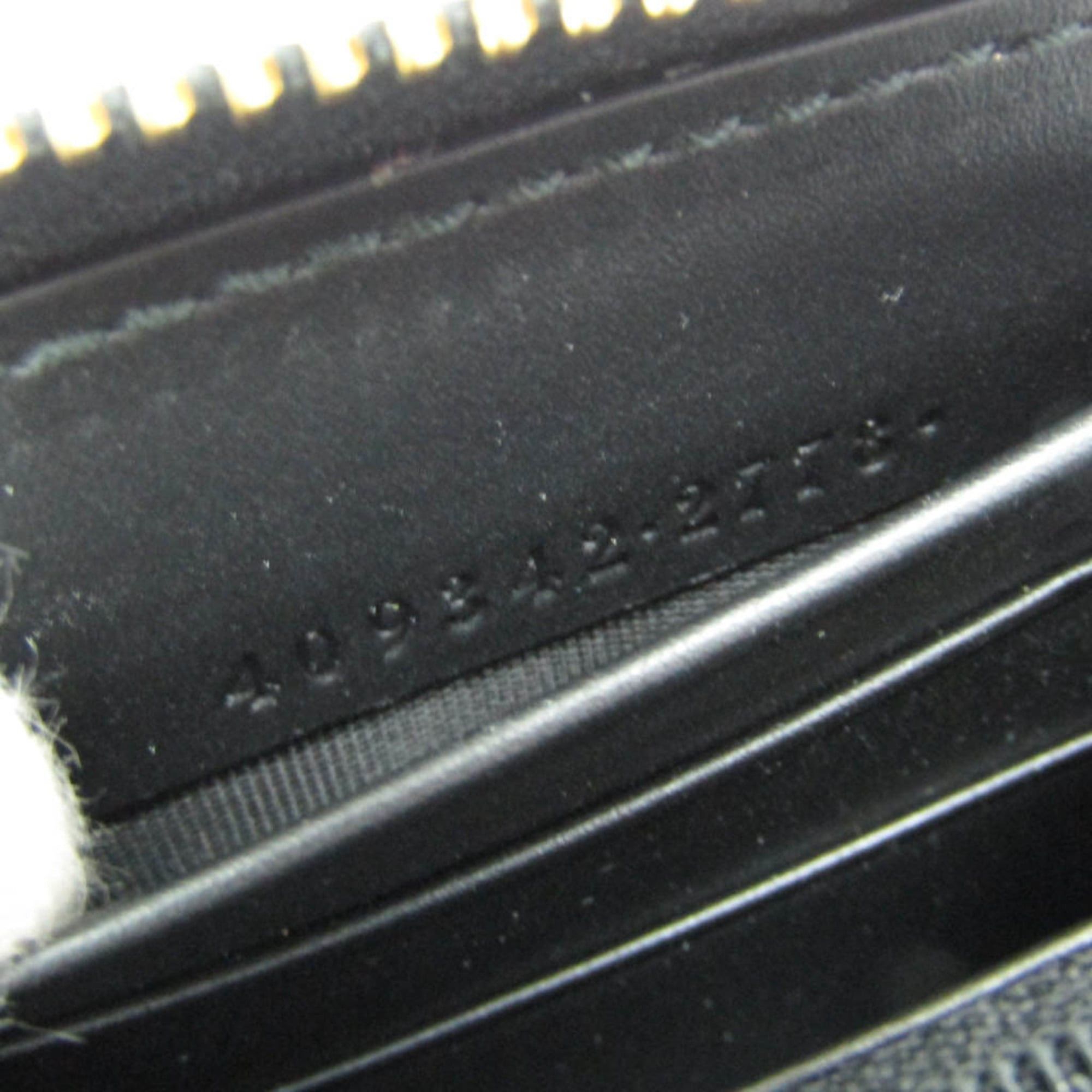 Gucci Gucci Guccissima Interlocking G Round Zipper Long Wallet 409342 Women's Leather Long Wallet (bi-fold) Black Size ONE SIZE - 13 Thumbnail