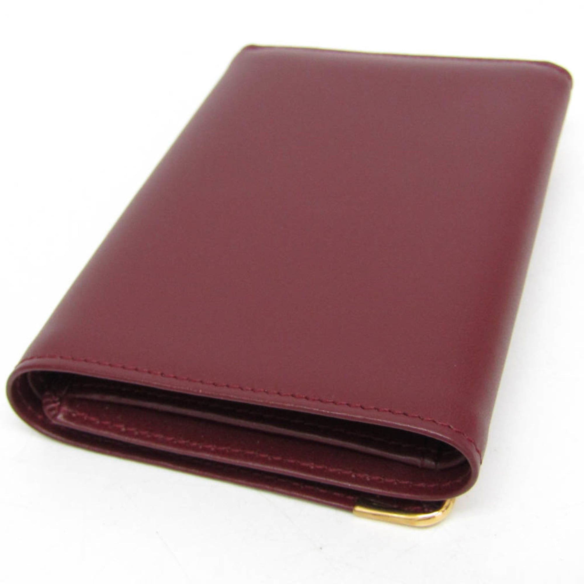 Cartier Cartier Must Men,Women Leather Bill Wallet (tri-fold) Wine Size ONE SIZE - 4 Thumbnail