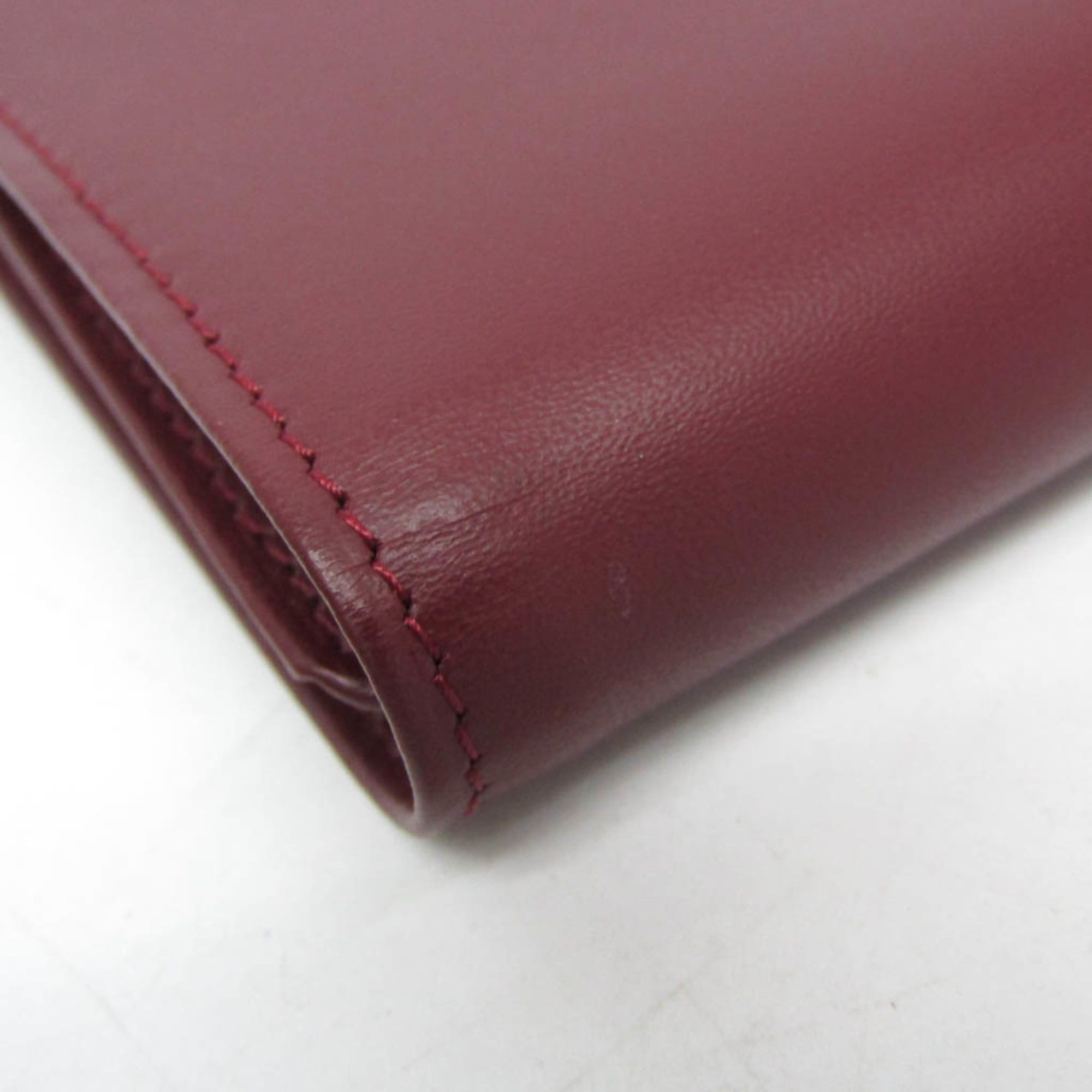 Cartier Cartier Must Men,Women Leather Bill Wallet (tri-fold) Wine Size ONE SIZE - 6 Thumbnail