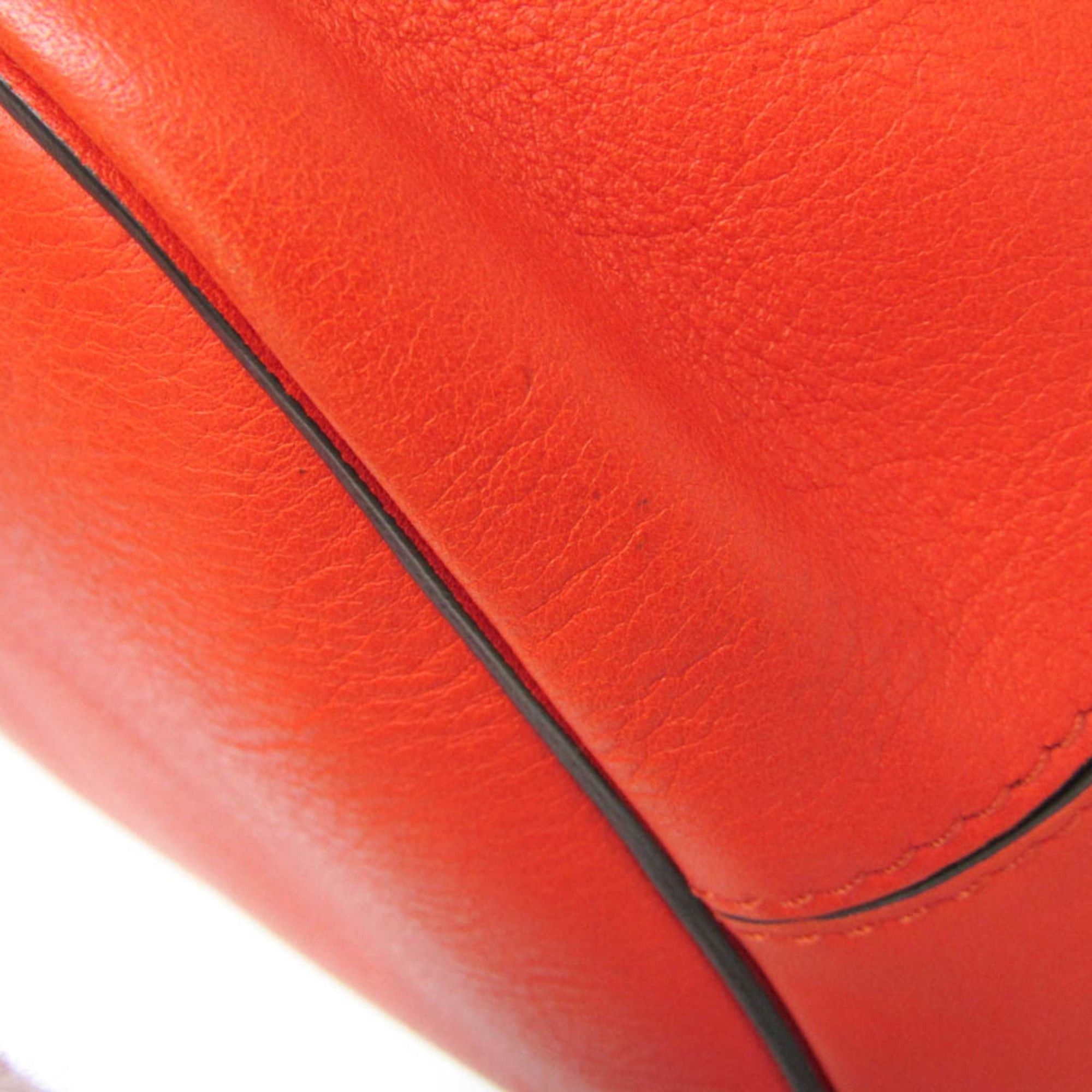 Chloe Chloé Faye Women's Leather,Suede Backpack Orange Size ONE SIZE - 5 Thumbnail