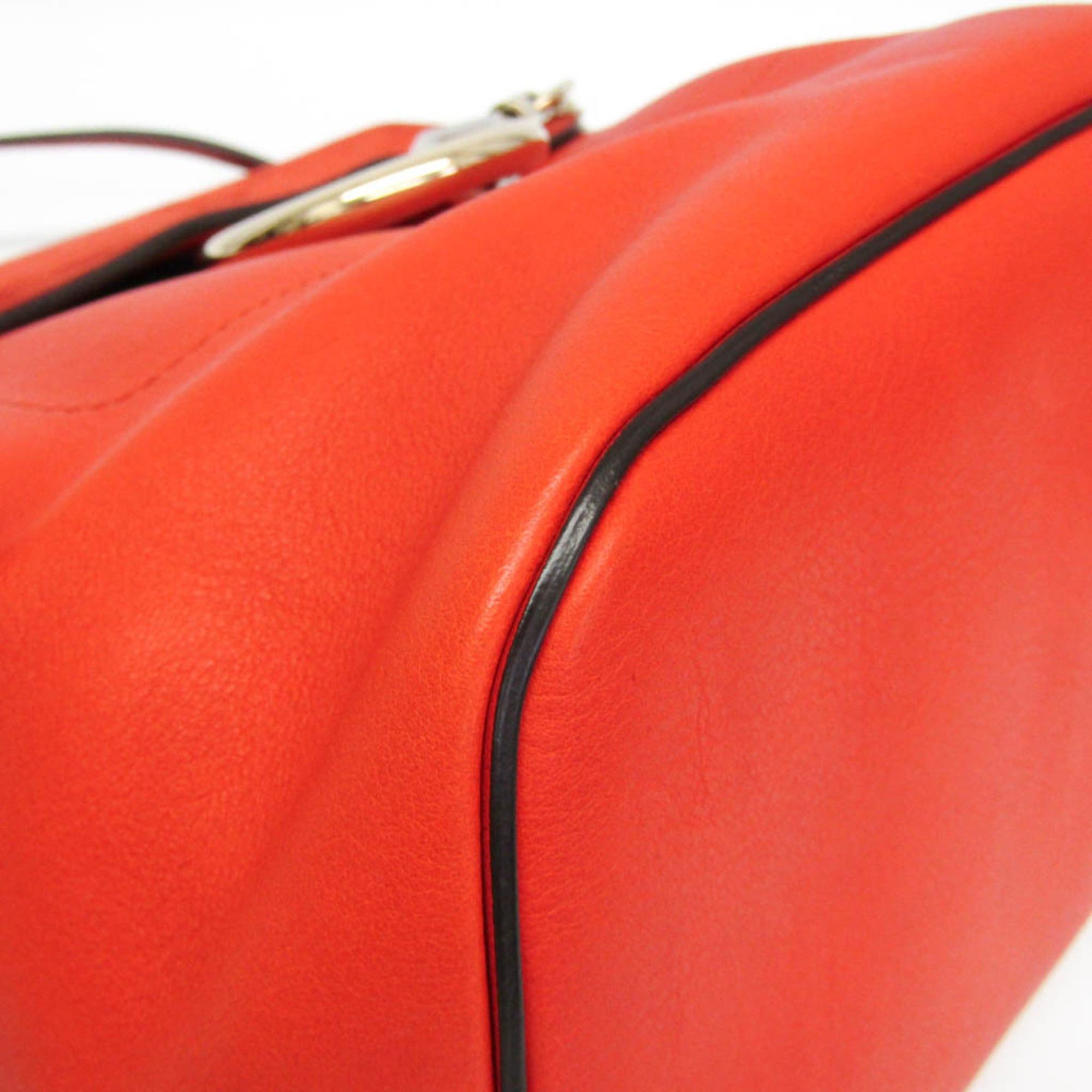 Chloe Chloé Faye Women's Leather,Suede Backpack Orange Size ONE SIZE - 6 Thumbnail