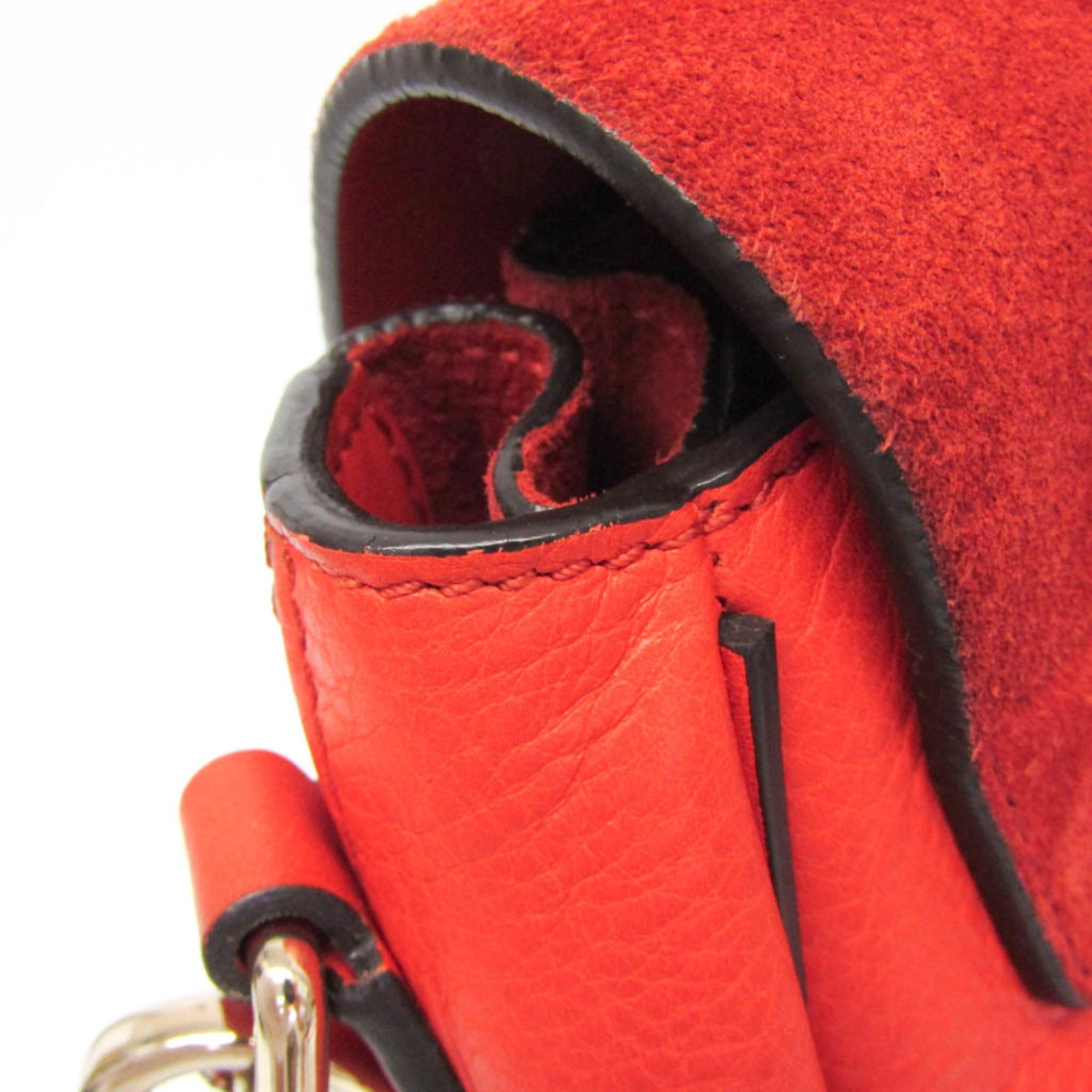 Chloe Chloé Faye Women's Leather,Suede Backpack Orange Size ONE SIZE - 11 Thumbnail