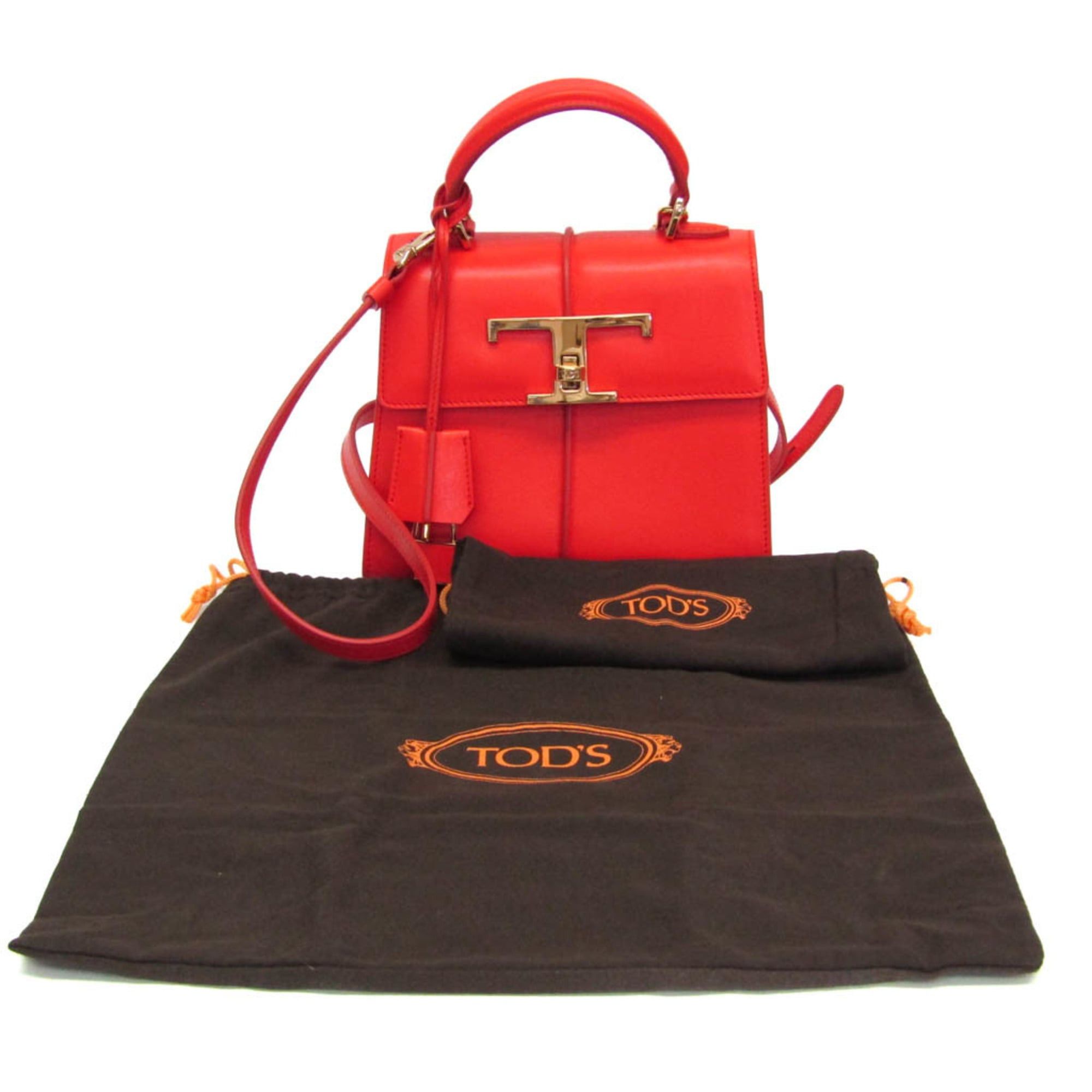 Tod's Tod's T Timeless Women's Leather Handbag,Shoulder Bag Red Color Size ONE SIZE - 2 Thumbnail