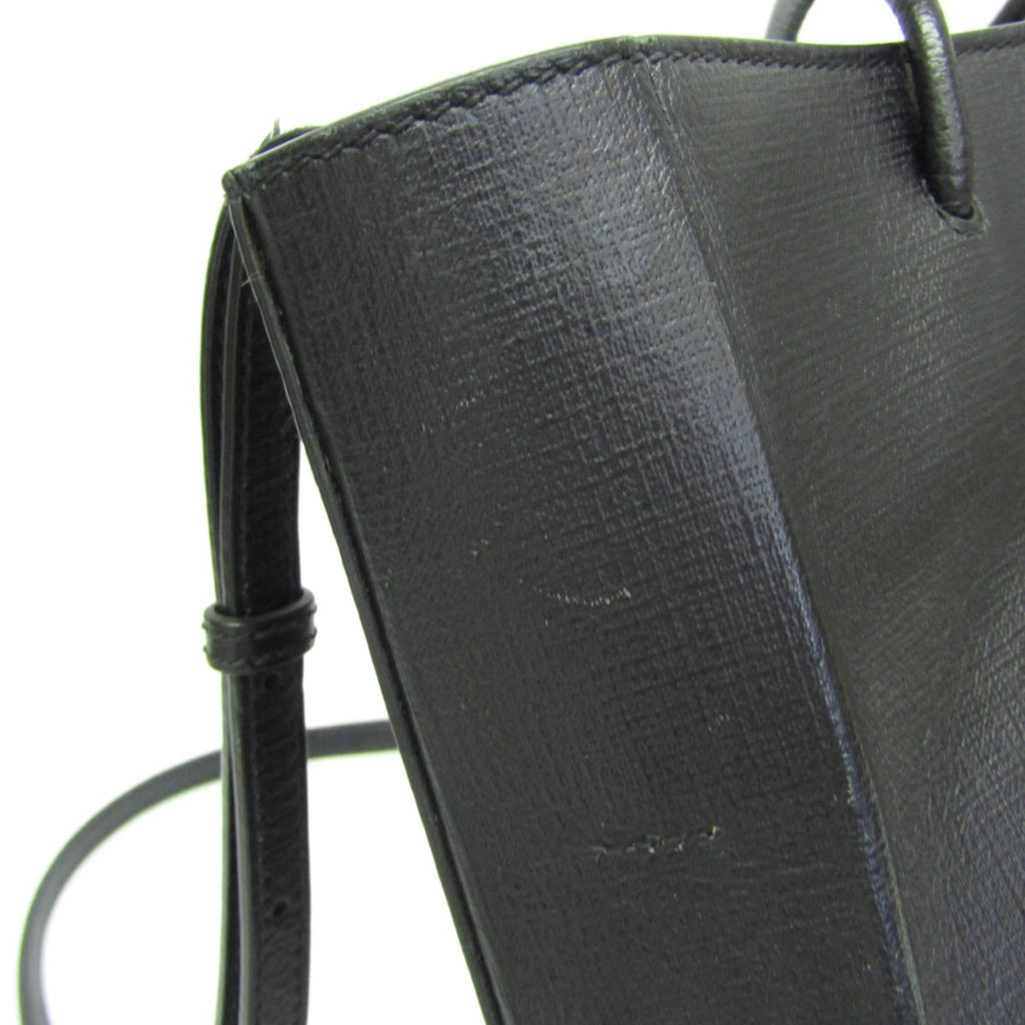 Balenciaga Balenciaga Shopping Bag S 597860 Men,Women Leather Shoulder Bag,Tote Bag Black Size ONE SIZE - 11 Thumbnail