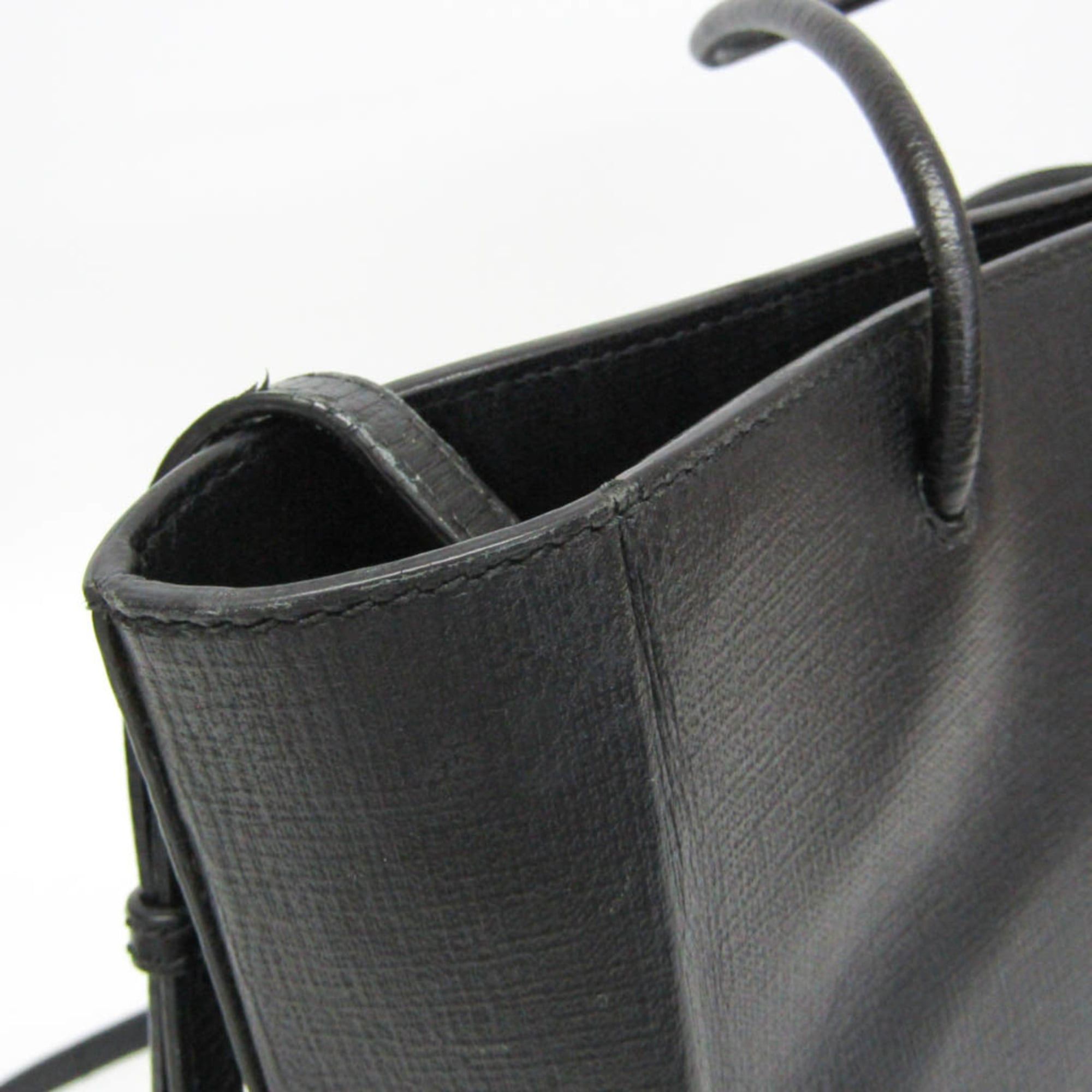 Balenciaga Balenciaga Shopping Bag S 597860 Men,Women Leather Shoulder Bag,Tote Bag Black Size ONE SIZE - 7 Thumbnail