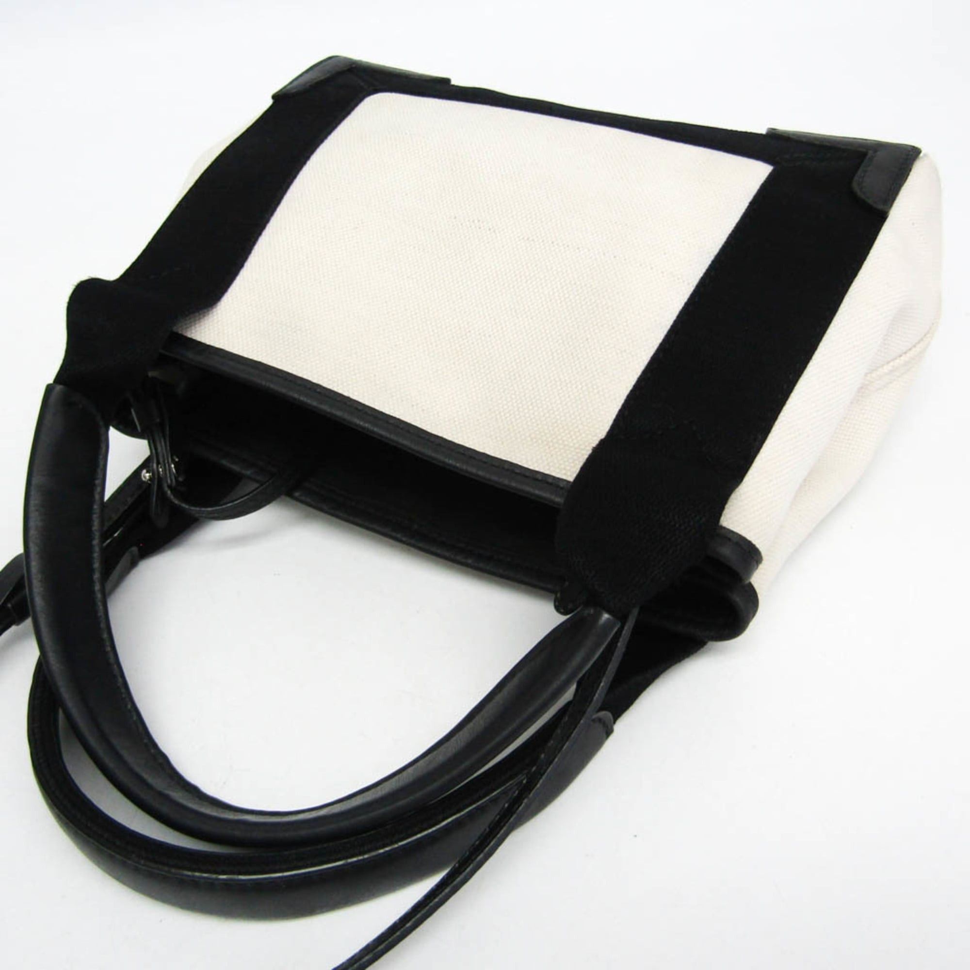 Balenciaga Balenciaga Navy Cabas XS 390346 Women's Canvas,Leather Handbag,Shoulder Bag Black,Cream Size ONE SIZE - 6 Thumbnail