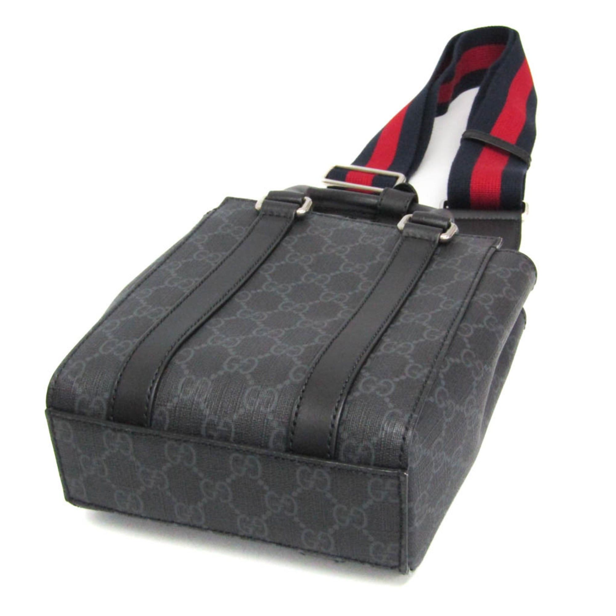 Gucci Gucci 696010 Men,Women GG Supreme,Leather Handbag,Shoulder Bag Black Size ONE SIZE - 3 Thumbnail