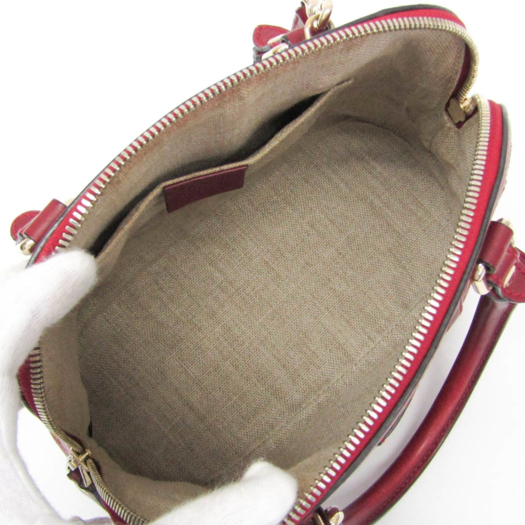 Gucci Gucci MicroGuccissima 449654 Women's Leather Handbag,Shoulder Bag Red Color Size ONE SIZE - 3 Thumbnail