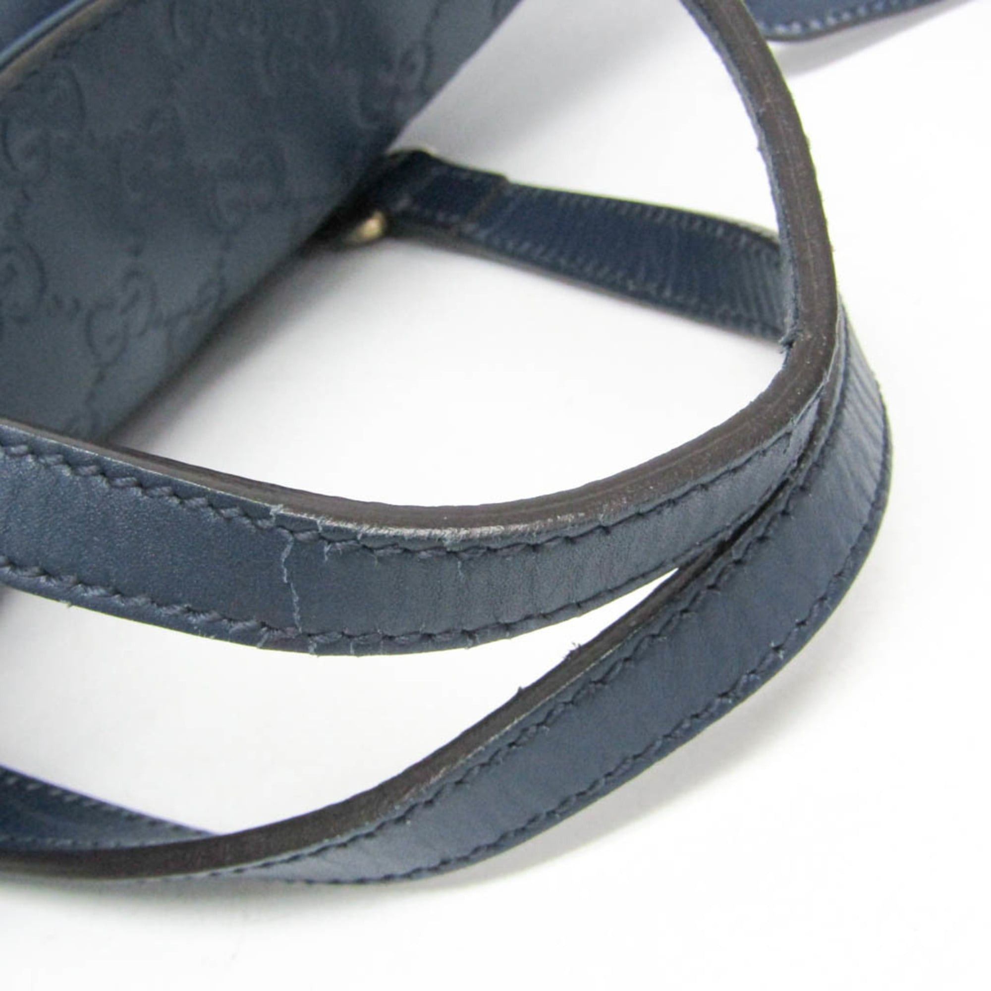 Gucci Gucci Guccissima 428226 Women's Leather Handbag,Shoulder Bag Blue Size ONE SIZE - 12 Thumbnail