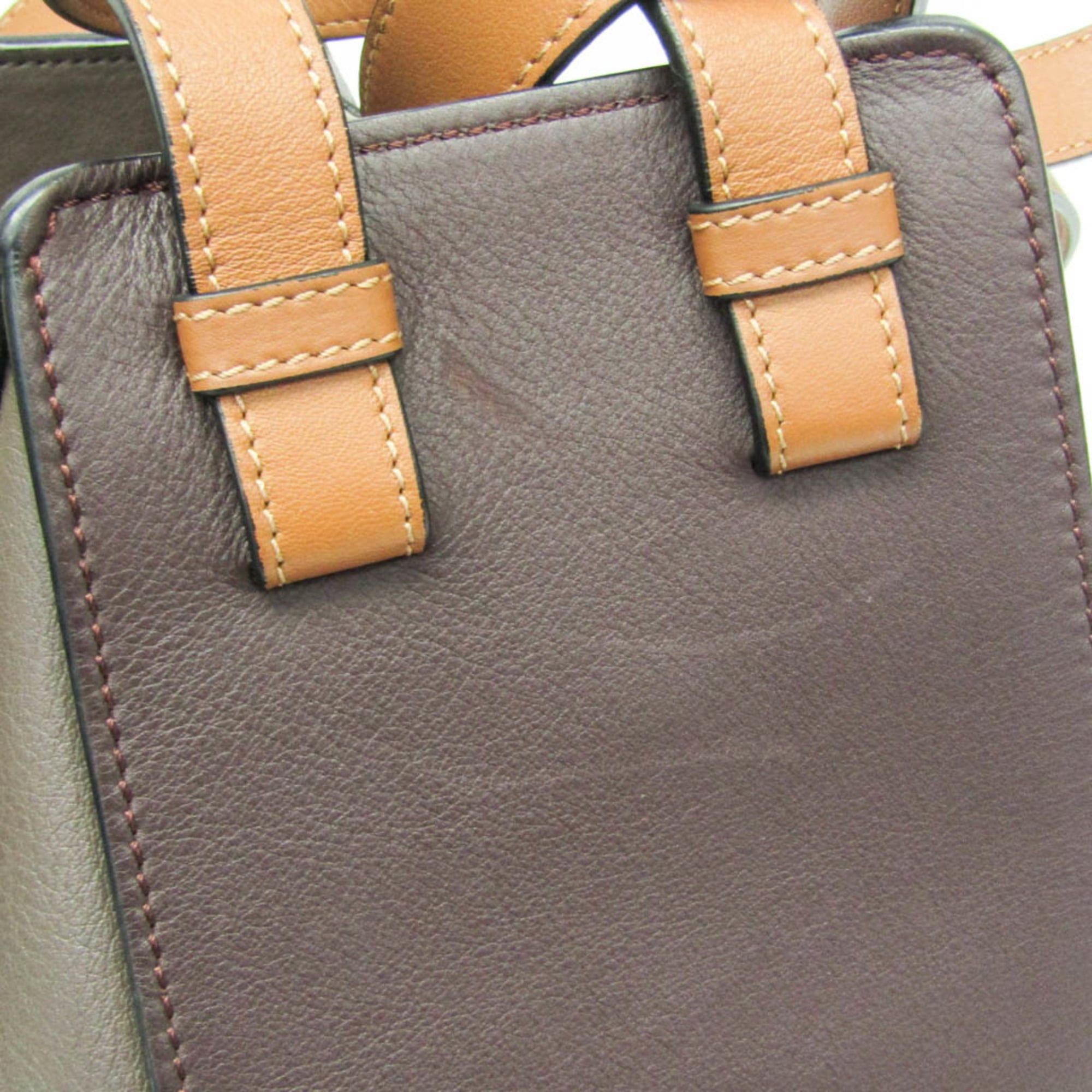 Loewe Loewe Hammock Small Women's Leather Handbag,Shoulder Bag Camel,Dark Purple,Gray Size ONE SIZE - 10 Thumbnail