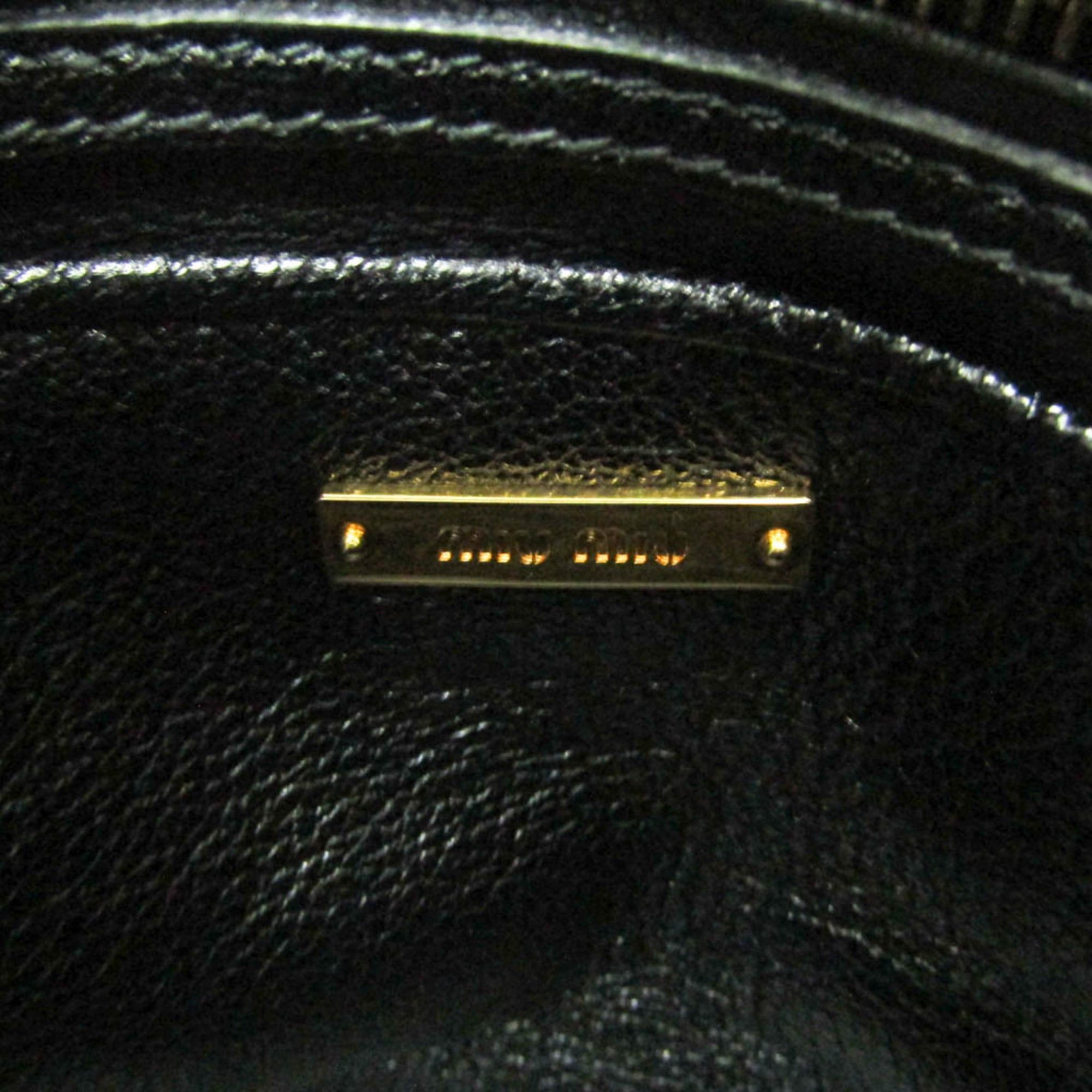 Miu Miu Miu Miu RN1032 BIKER Women's Denim,Leather Handbag,Shoulder Bag Blue Size ONE SIZE - 12 Thumbnail