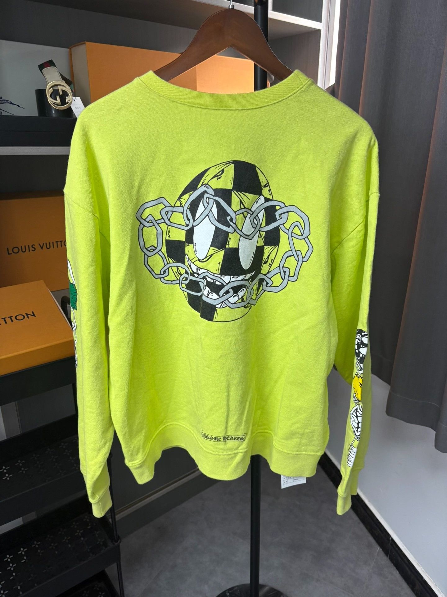 Chrome Hearts Chrome Hearts Matty Boy Lime Green Sweatshirt XL Size US XL / EU 56 / 4 - 5 Thumbnail