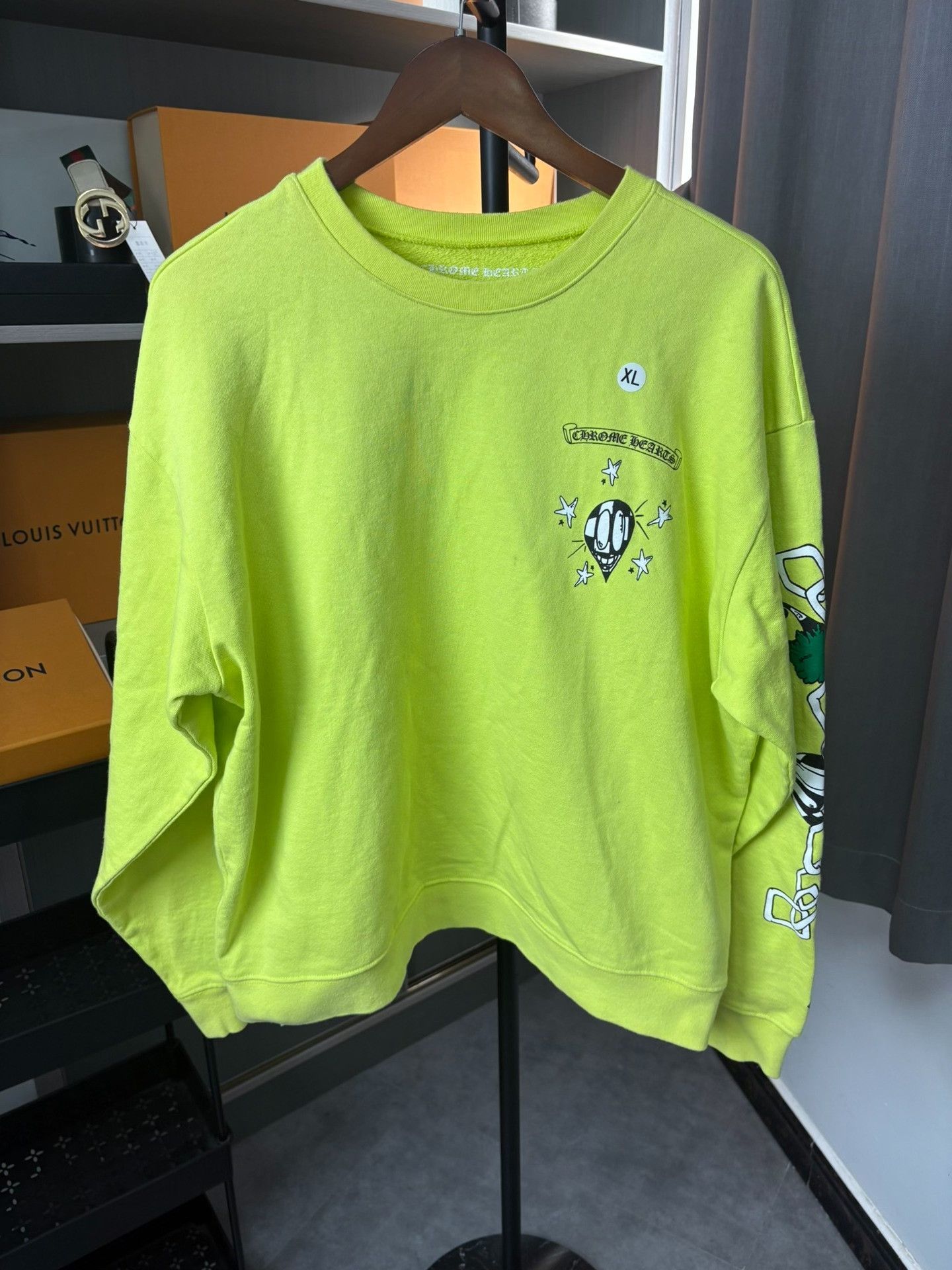 Chrome Hearts Chrome Hearts Matty Boy Lime Green Sweatshirt XL Size US XL / EU 56 / 4 - 2 Thumbnail