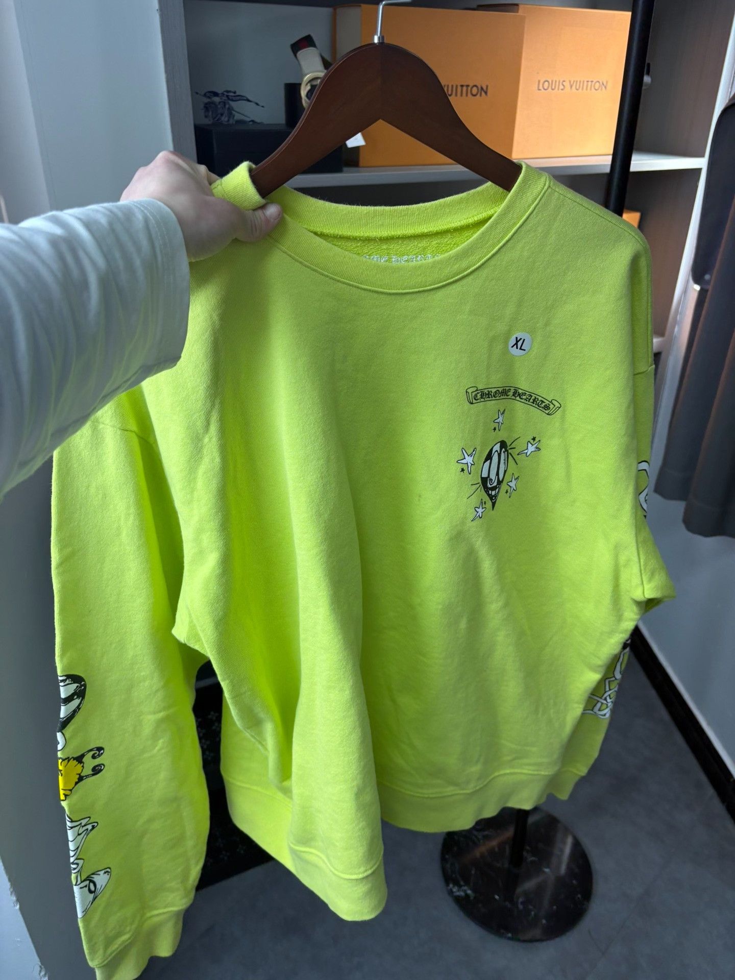 Chrome Hearts Chrome Hearts Matty Boy Lime Green Sweatshirt XL Size US XL / EU 56 / 4 - 10 Thumbnail