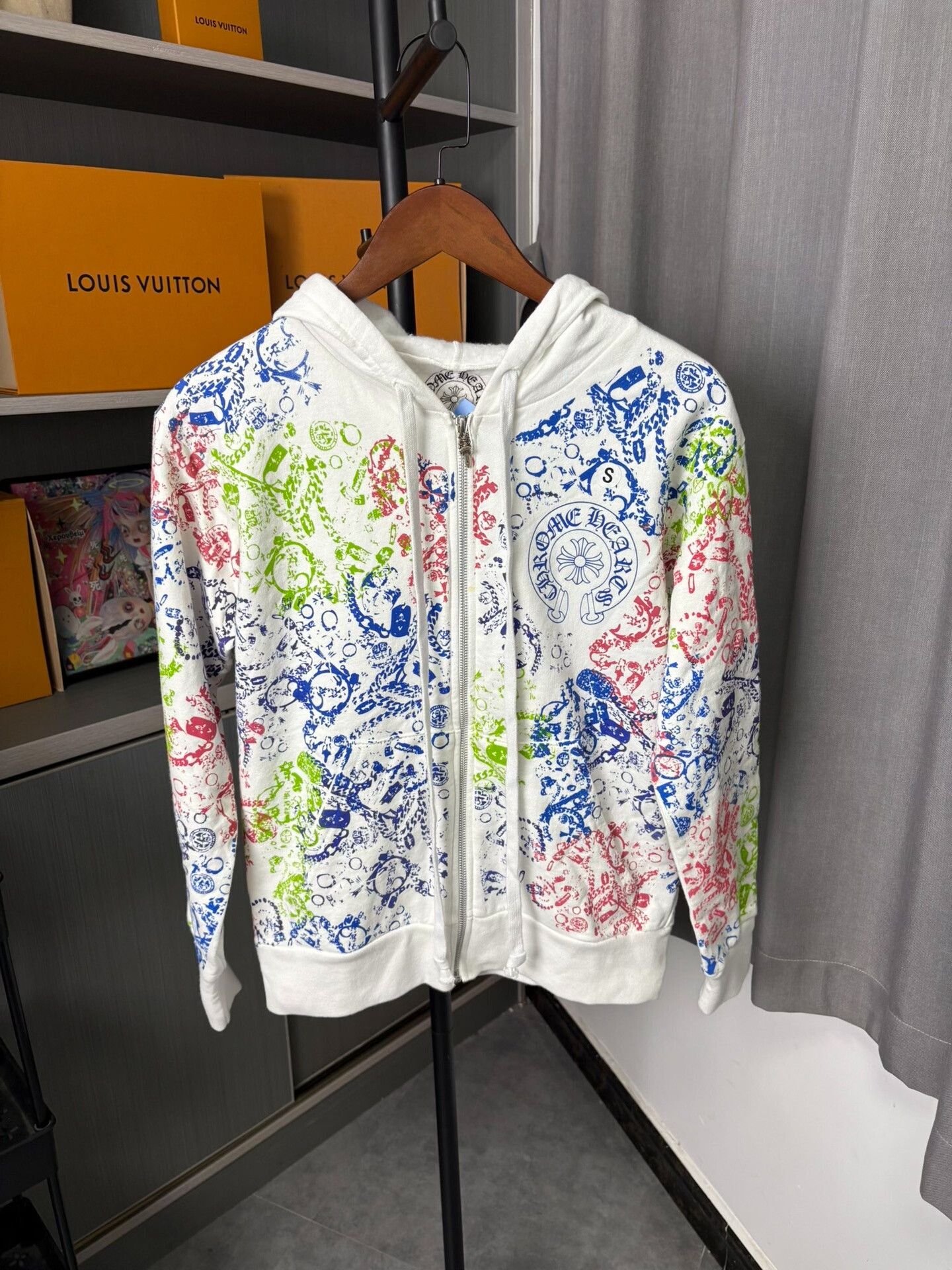 Chrome Hearts Chrome Hearts Multicolor Print Zip-Up Hoodie S Size US S / EU 44-46 / 1 - 2 Thumbnail