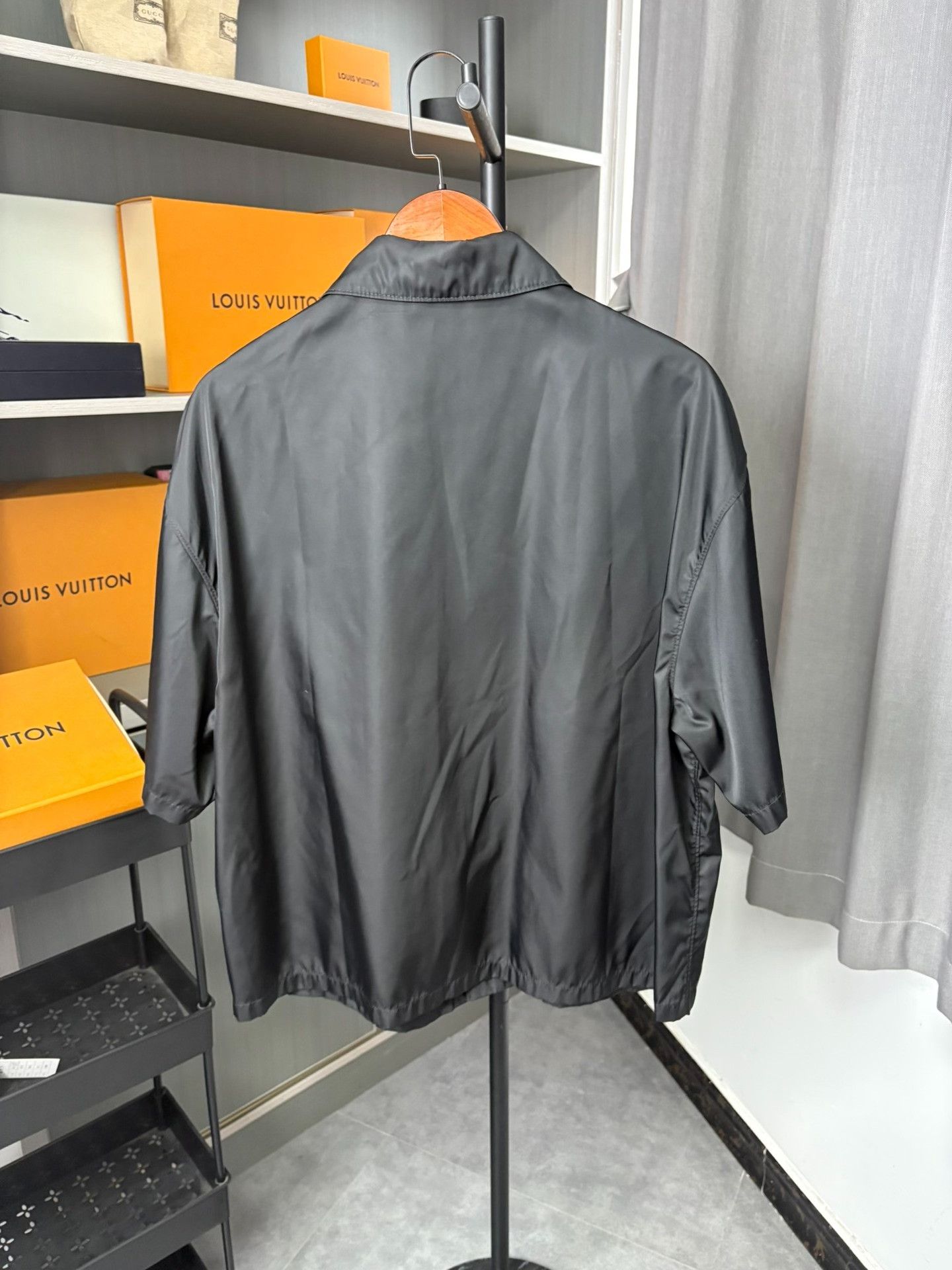 Prada Prada Black Nylon Triangle Logo Shirt Size L Size US L / EU 52-54 / 3 - 5 Thumbnail