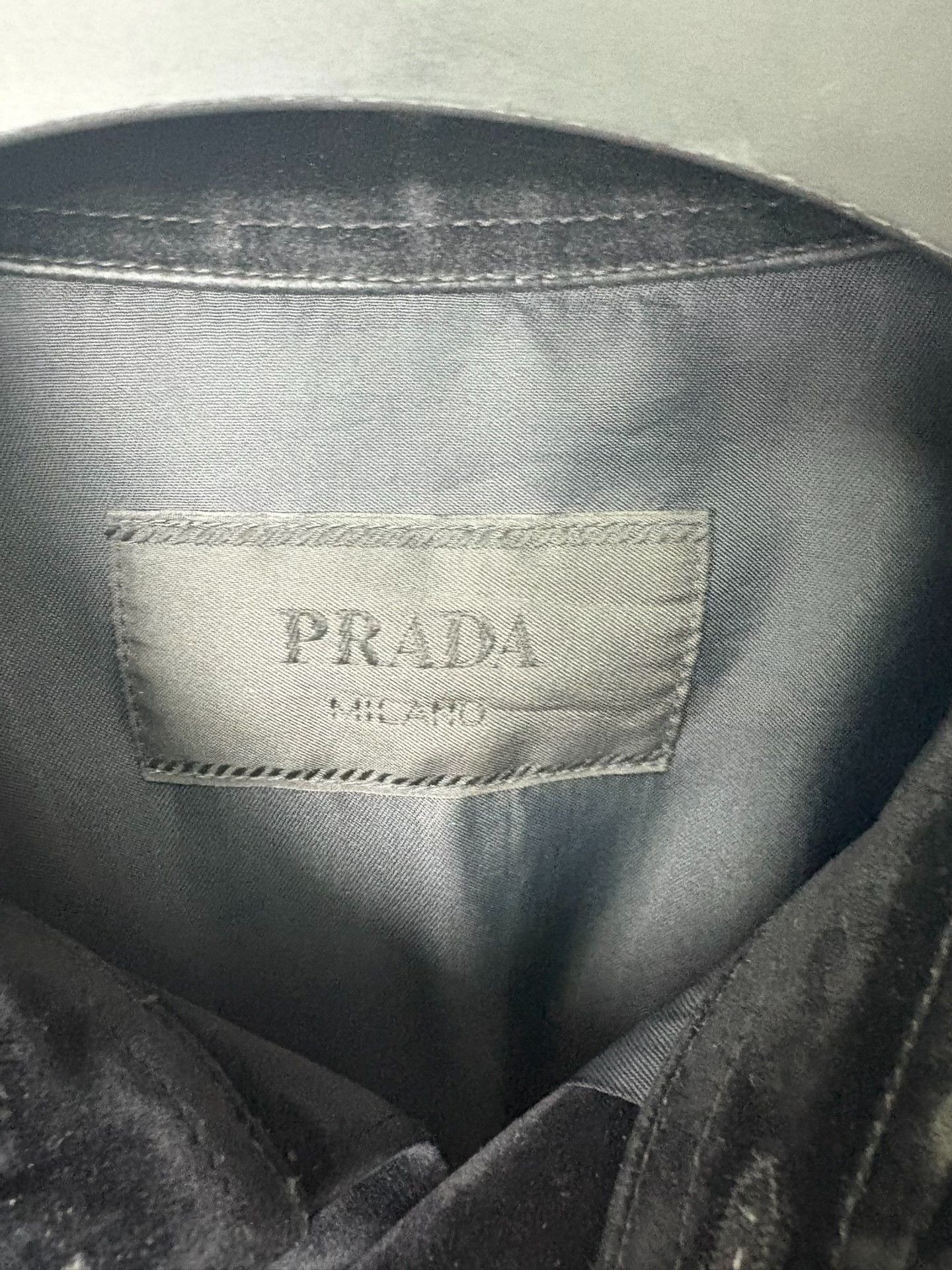 Prada Prada Velvet Triangle Logo Jacket Size L Size US L / EU 52-54 / 3 - 4 Thumbnail