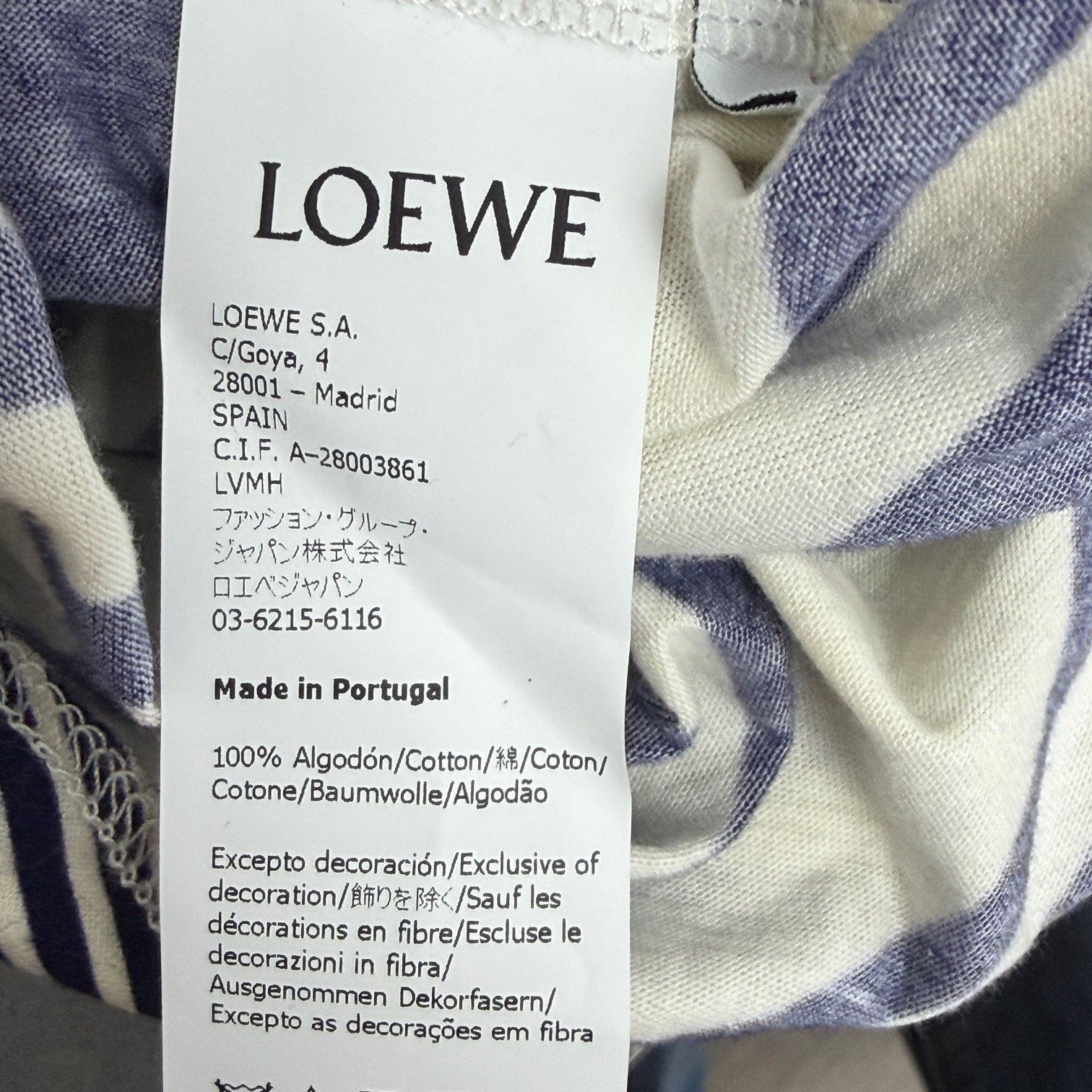 Loewe Loewe Zebra Wavy Logo T-Shirt Size S Size US S / EU 44-46 / 1 - 6 Thumbnail