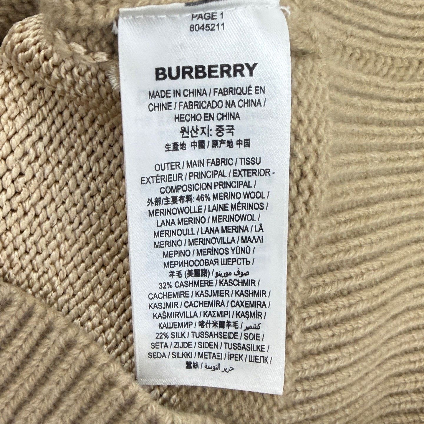 Burberry Burberry Cashmere Silk Blend Cardigan S Size US S / EU 44-46 / 1 - 6 Thumbnail