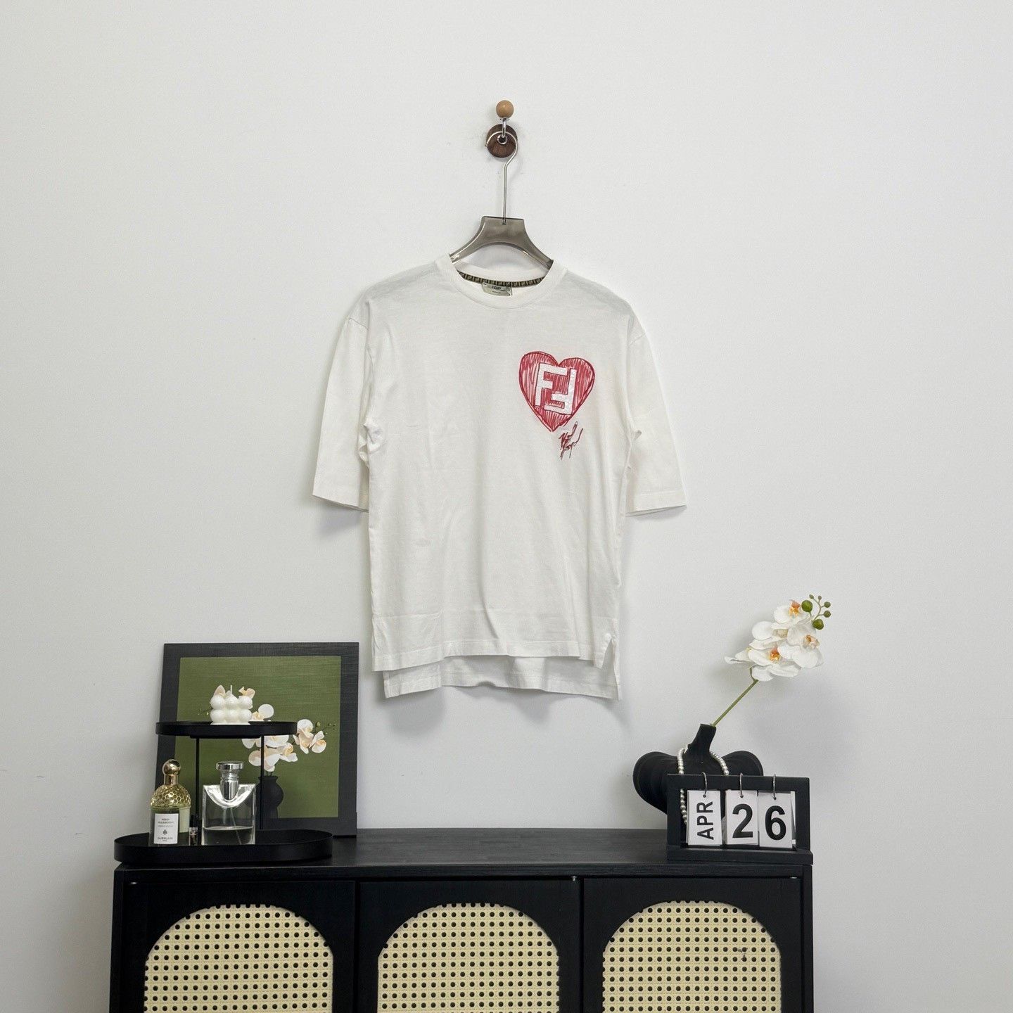 Fendi Fendi Karl Heart Logo T-Shirt Size S Size US S / EU 44-46 / 1 - 2 Thumbnail