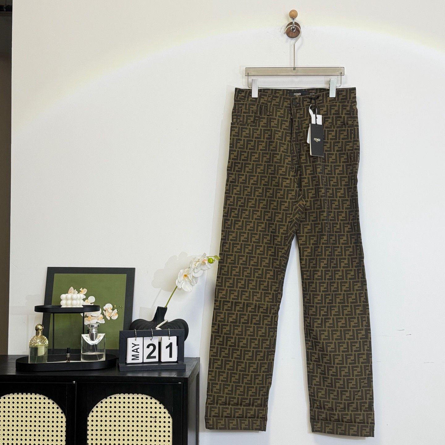 Fendi Fendi Zucca Monogram Denim Jeans 33 Size US 33 - 2 Thumbnail