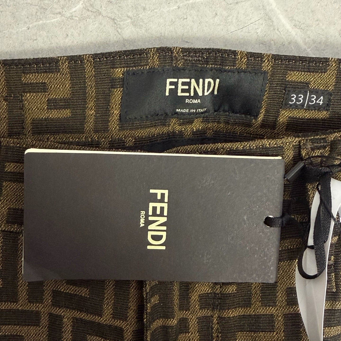 Fendi Fendi Zucca Monogram Denim Jeans 33 Size US 33 - 3 Thumbnail