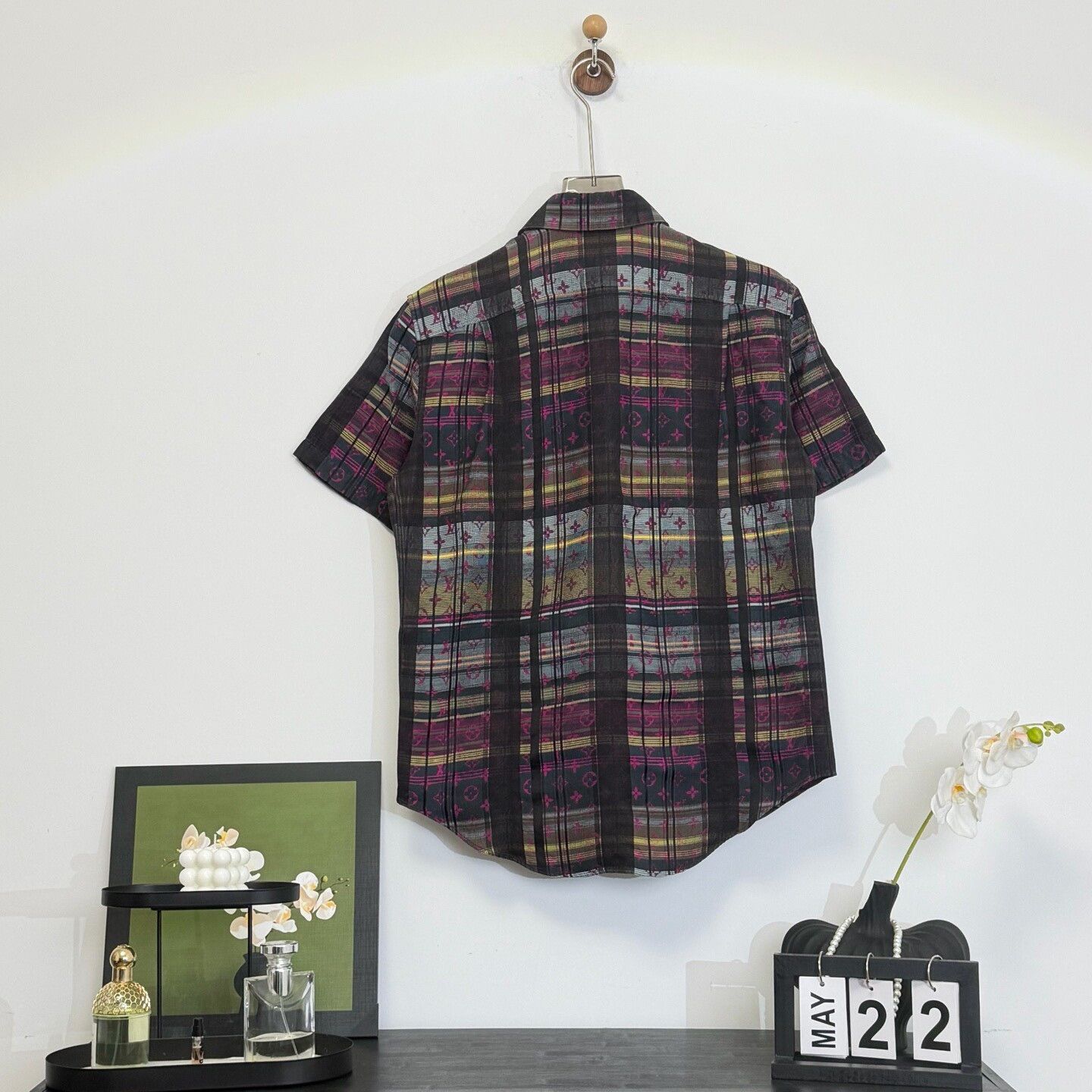 Louis Vuitton Louis Vuitton Neon Monogram Plaid Shirt M Size US M / EU 48-50 / 2 - 5 Thumbnail
