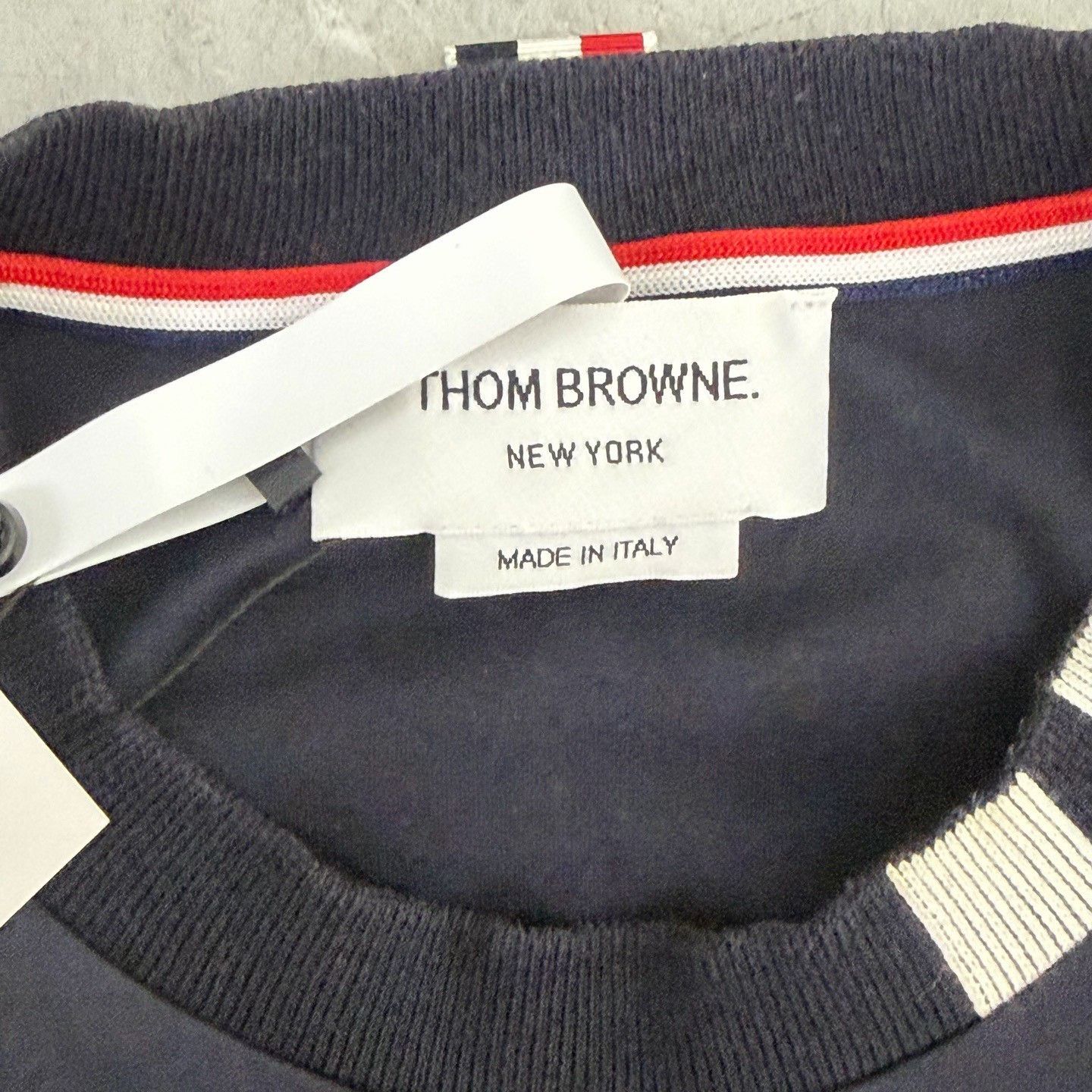 Thom Browne Thom Browne Neck Stripe T-Shirt Size 2 Size US M / EU 48-50 / 2 - 3 Thumbnail