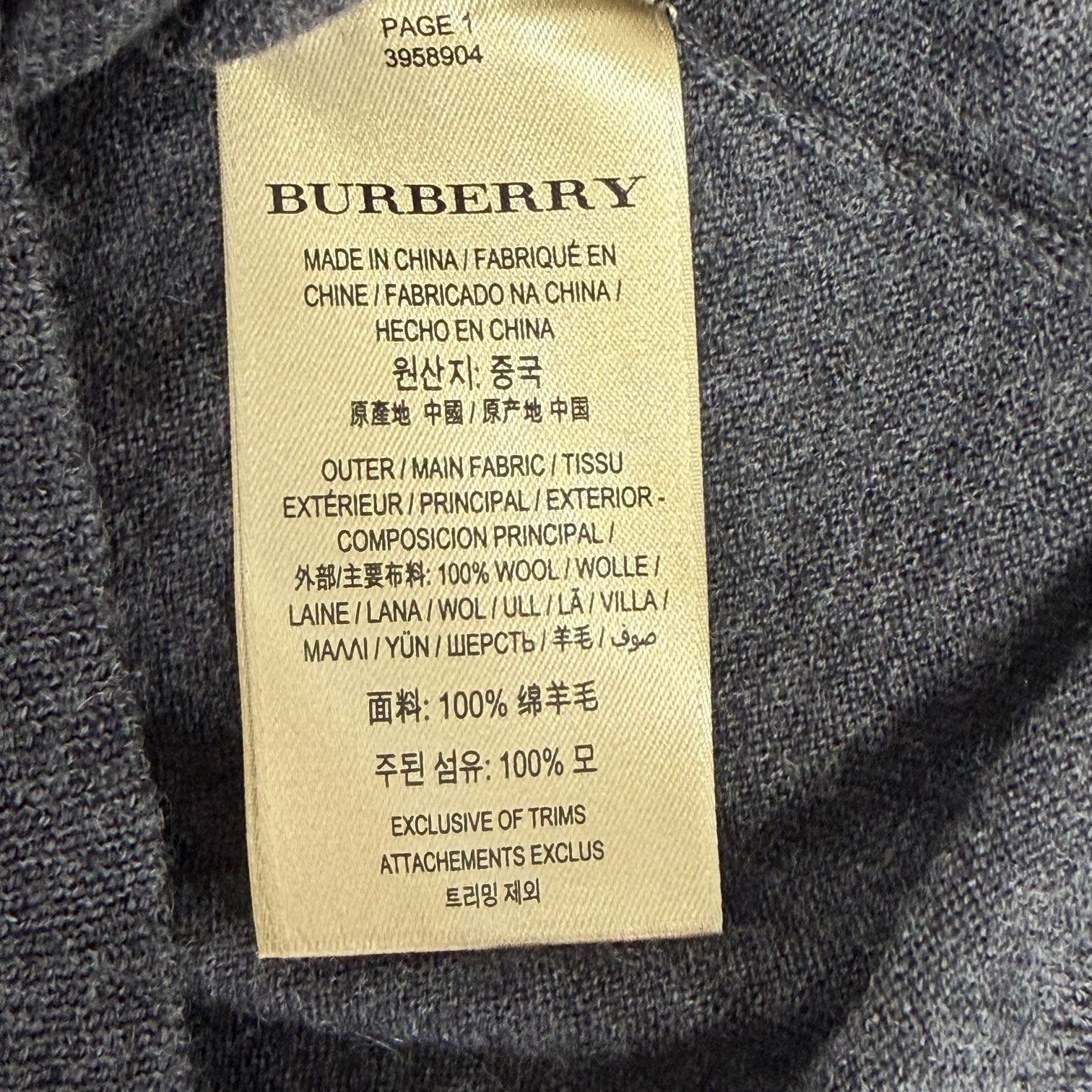 Burberry Burberry Check Placket Wool Cardigan S Size S / US 4 / IT 40 - 6 Thumbnail