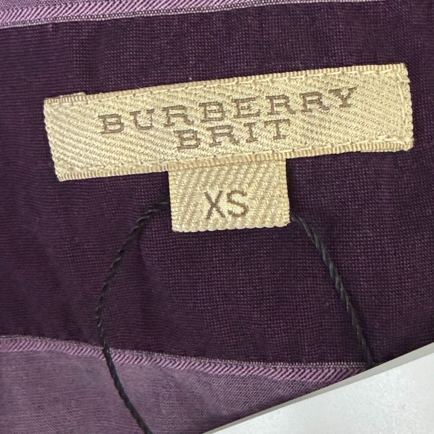 Burberry Burberry Purple Check Button Up Shirt XS Size US XS / EU 42 / 0 - 3 Thumbnail