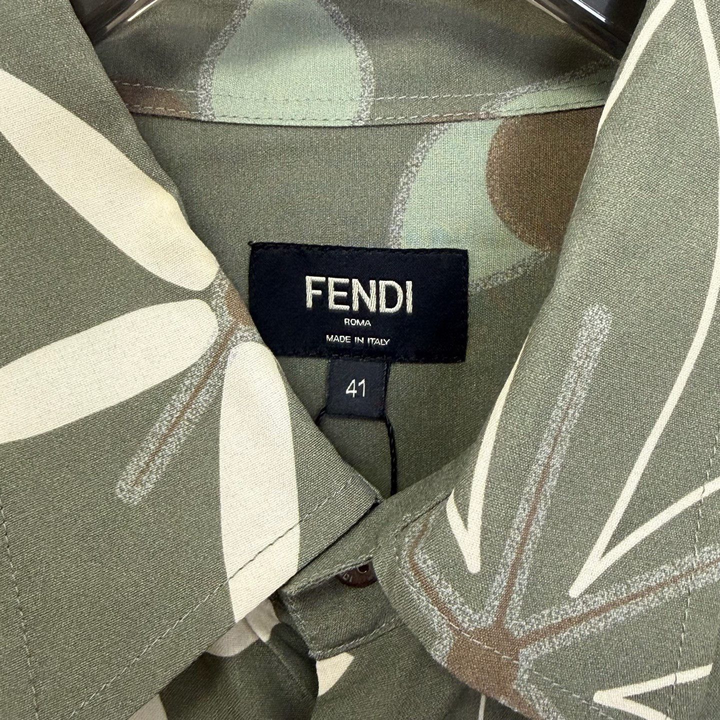 Fendi Fendi Floral Silk Short Sleeve Shirt 41 Size US L / EU 52-54 / 3 - 3 Thumbnail