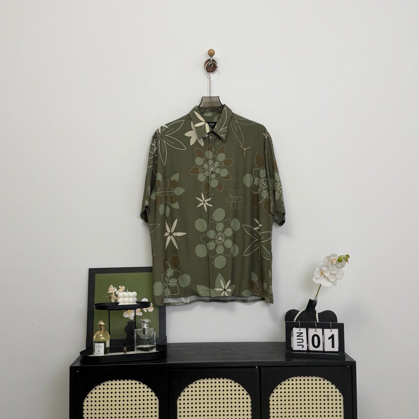 Fendi Fendi Floral Silk Short Sleeve Shirt 41 Size US L / EU 52-54 / 3 - 2 Thumbnail