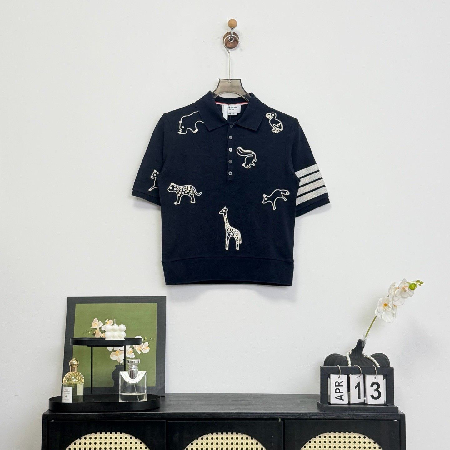 Thom Browne Thom Browne Animal Embroidery 4-Bar Polo Size 0 Size US XS / EU 42 / 0 - 2 Thumbnail