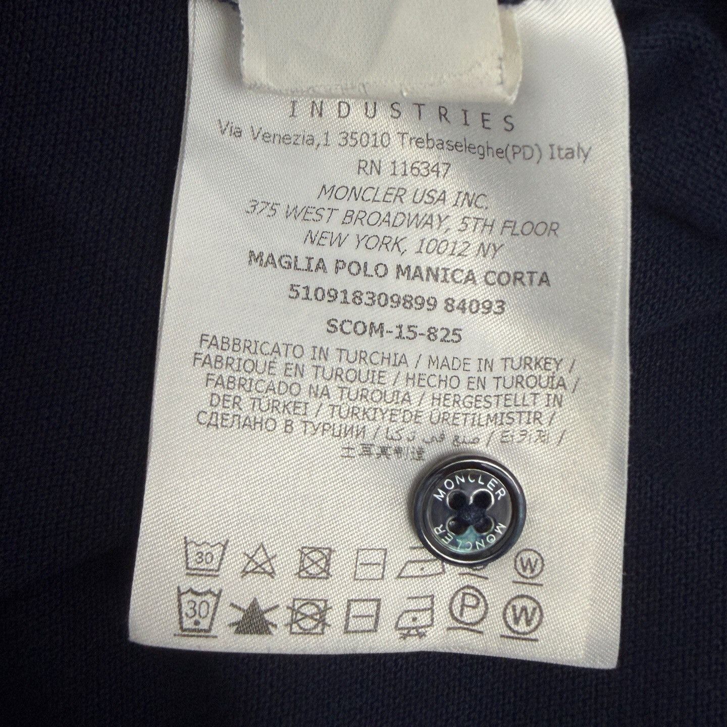 Moncler Moncler Contrast Trim Logo Polo Shirt Size M Size US M / EU 48-50 / 2 - 6 Thumbnail