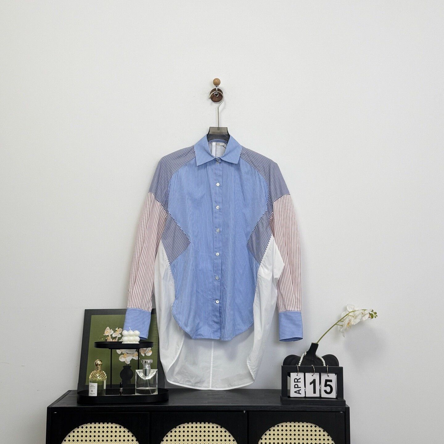 Celine Celine Striped Colorblock Button Up Shirt 34 Size XS / US 0-2 / IT 36-38 - 2 Thumbnail