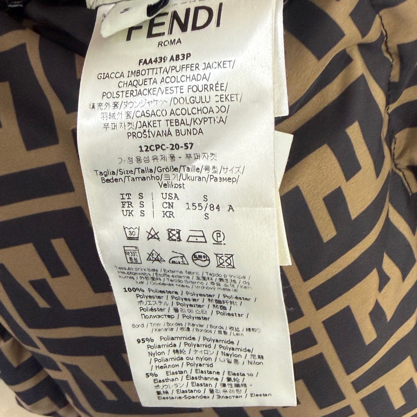Fendi Fendi Reversible Monogram Puffer Jacket Size S Size US S / EU 44-46 / 1 - 8 Thumbnail