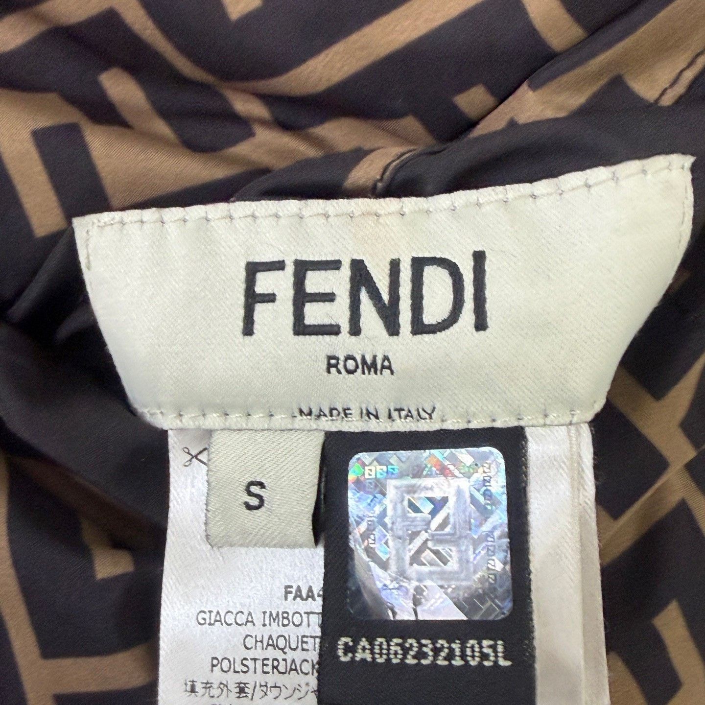 Fendi Fendi Reversible Monogram Puffer Jacket Size S Size US S / EU 44-46 / 1 - 6 Thumbnail
