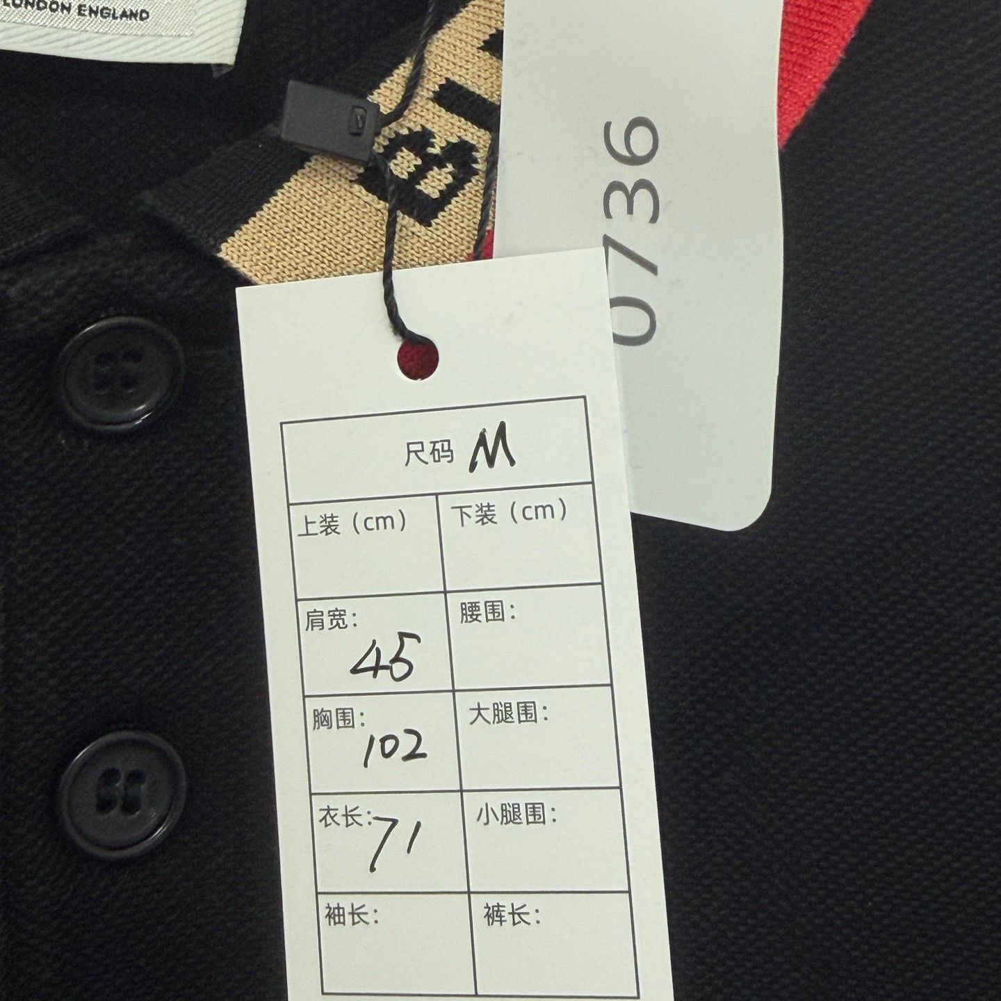 Burberry Burberry Collar Logo Short Sleeve Polo Size M Size US M / EU 48-50 / 2 - 4 Thumbnail