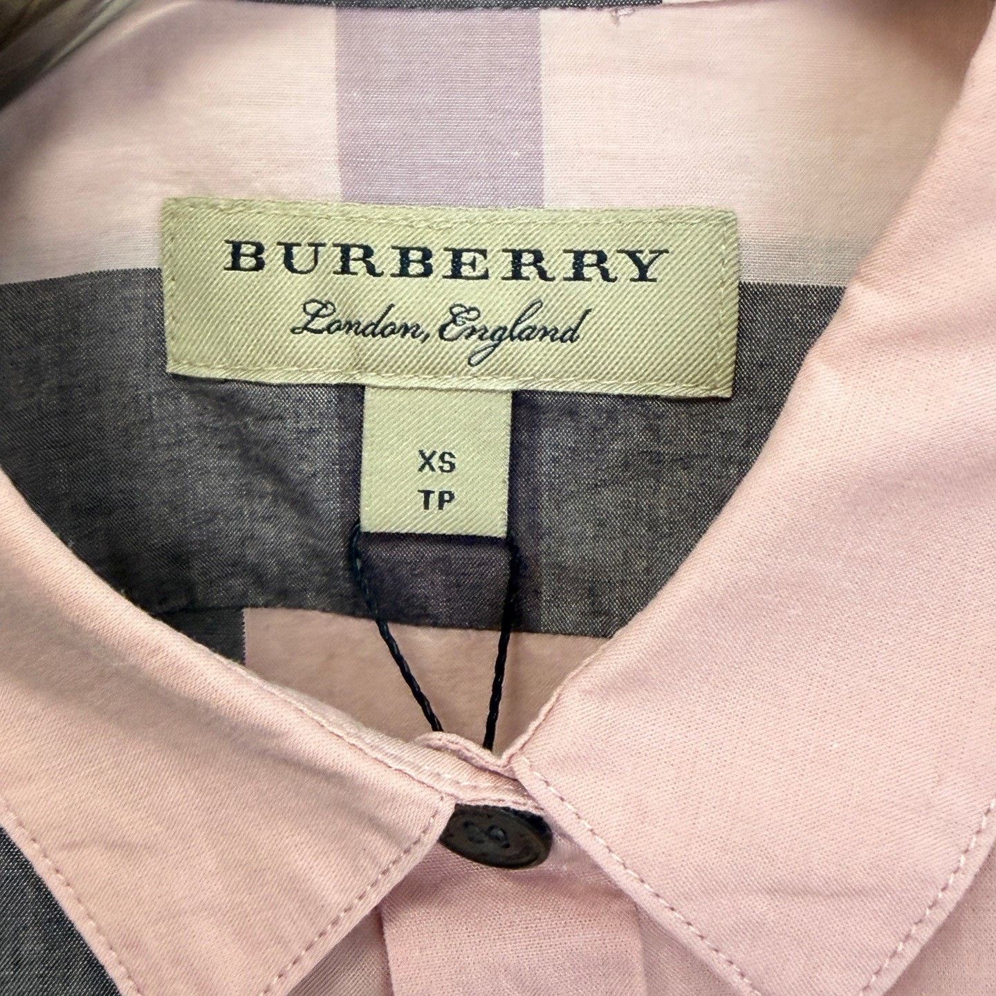 Burberry Burberry Pink Check Button Up Shirt XS Size XS / US 0-2 / IT 36-38 - 3 Thumbnail